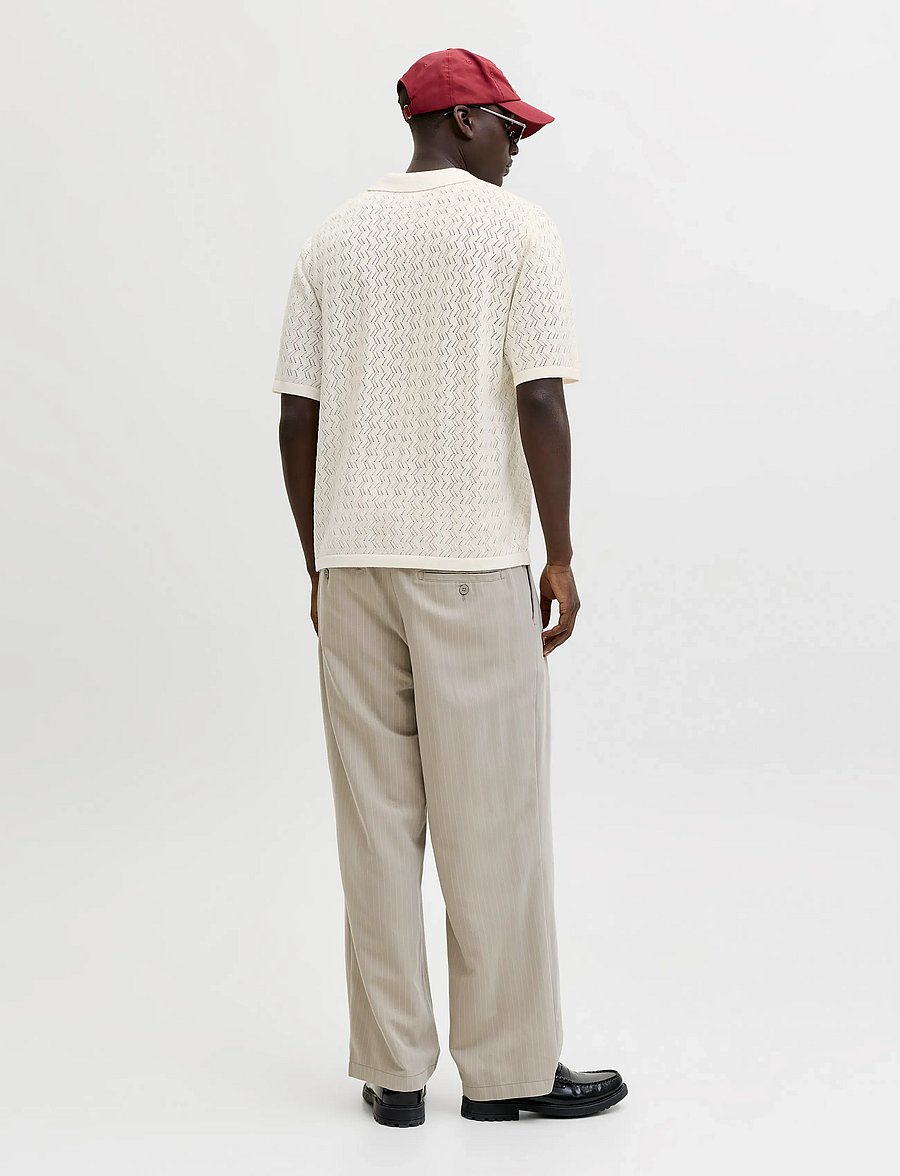Jack & Jones - JORTYLER KNIT SS SPLIT NECK POLO SN - stickade pikéer - sea salt - 2
