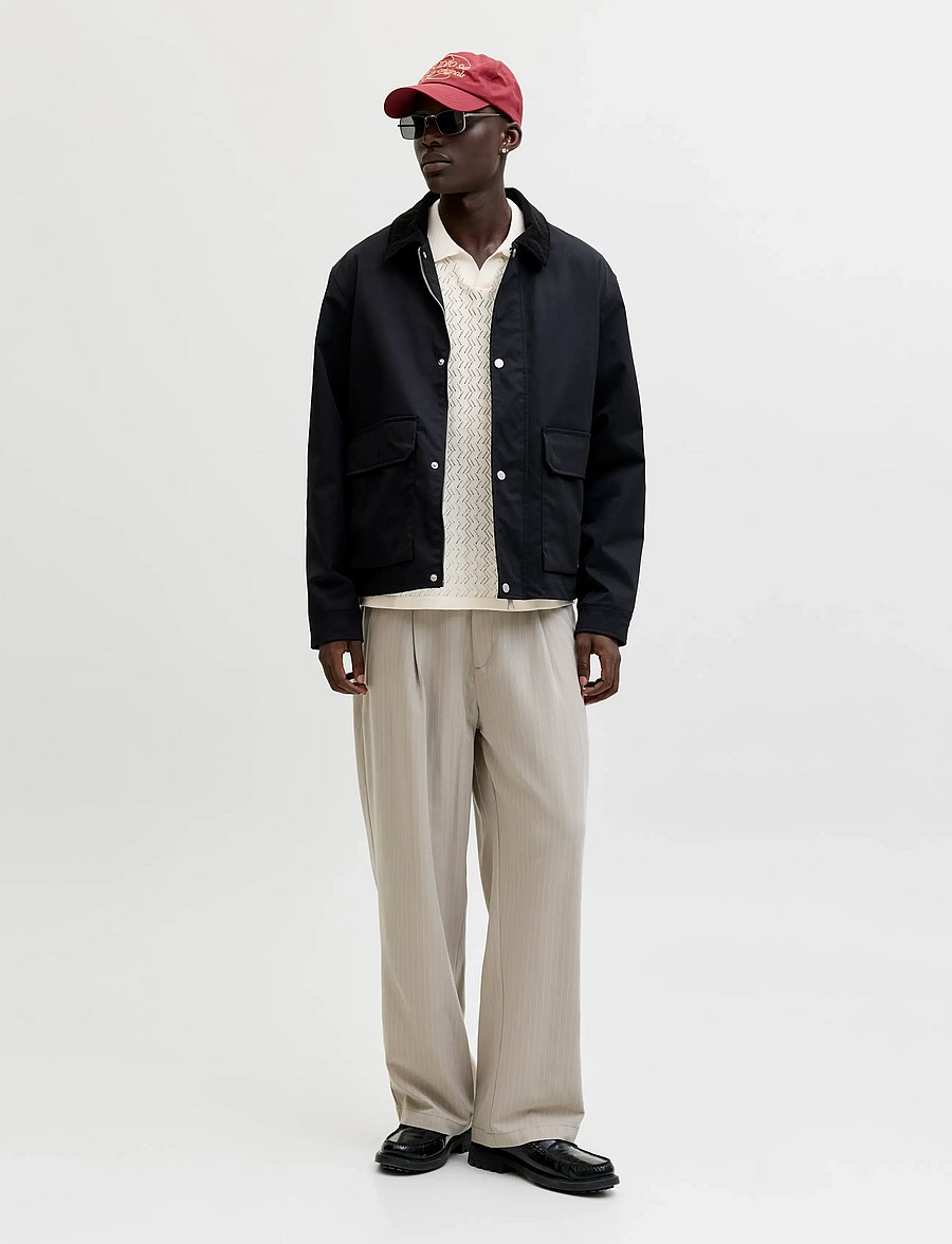 Jack & Jones - JORTYLER KNIT SS SPLIT NECK POLO SN - stickade pikéer - sea salt - 3