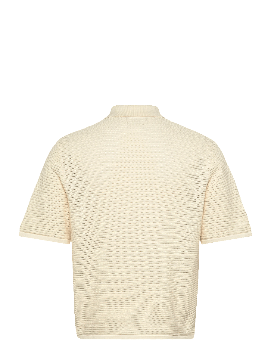 Jack & Jones - JORMAINE KNIT SS POLO CARDIGAN SN - dzianinowe bluzki polo - sea salt - 1