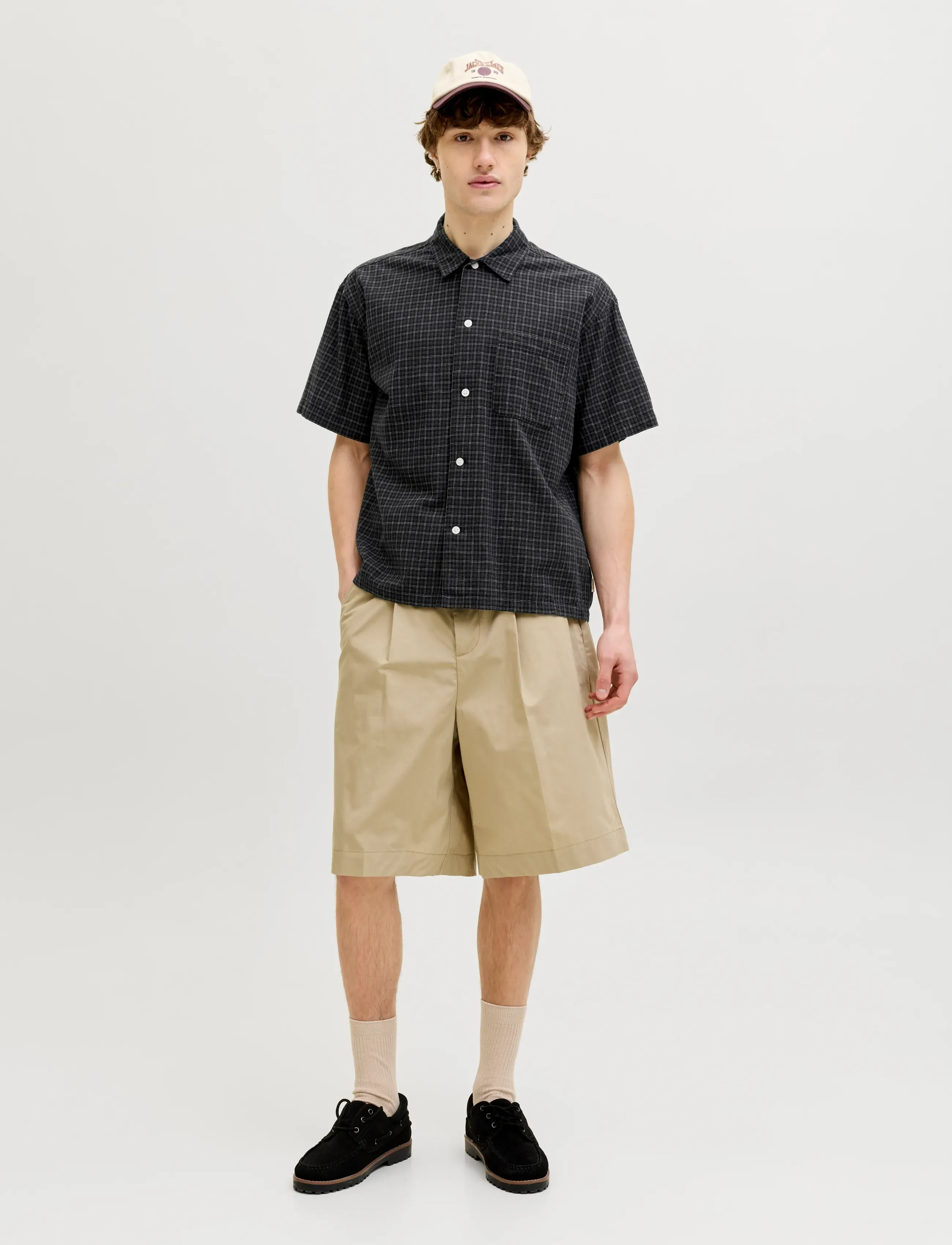 Jack & Jones - JORRIVIERA LINEN BLEND SHIRT SS LN - hørskjorter - black - 3