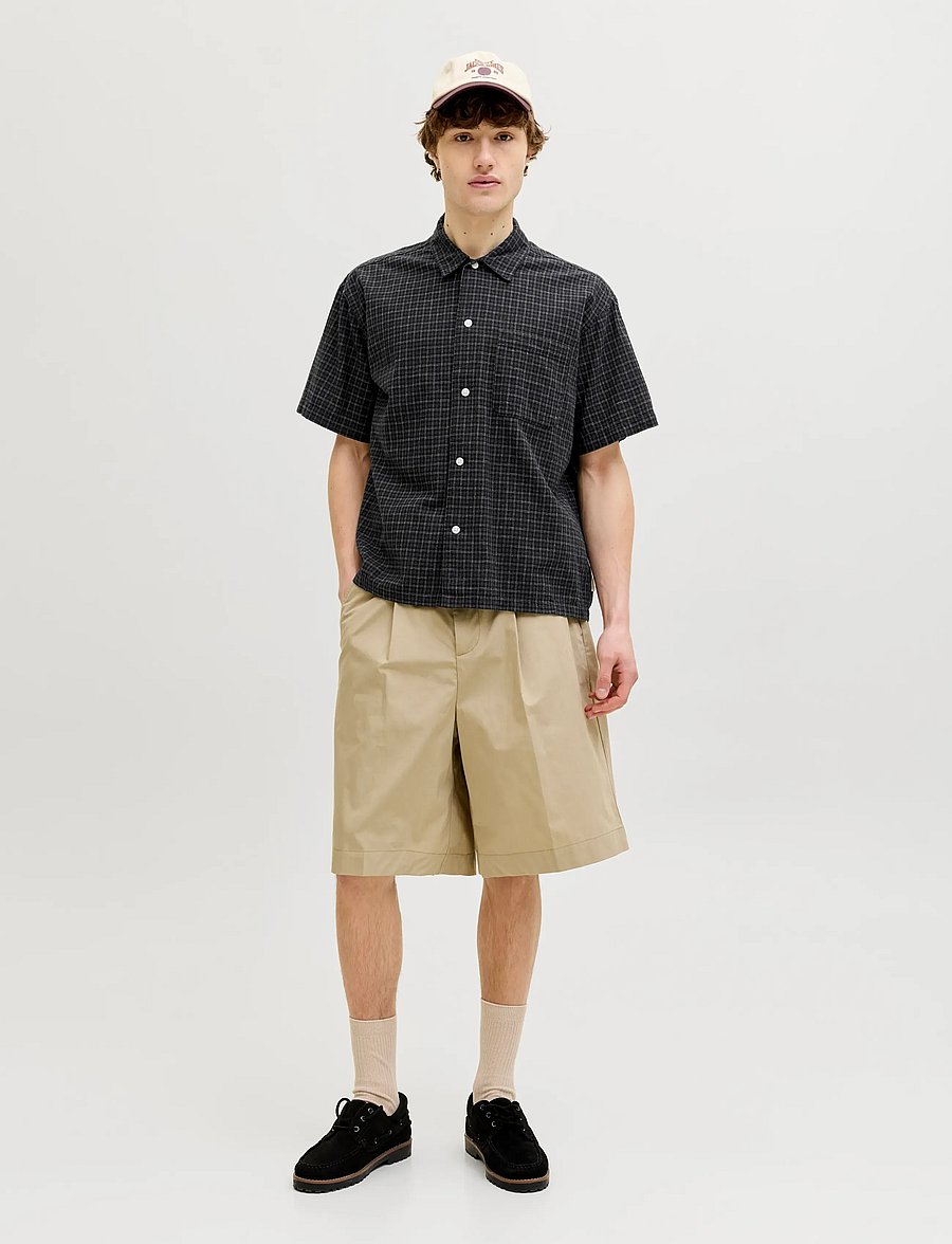 Jack & Jones - JORRIVIERA LINEN BLEND SHIRT SS LN - leinenhemden - black - 3