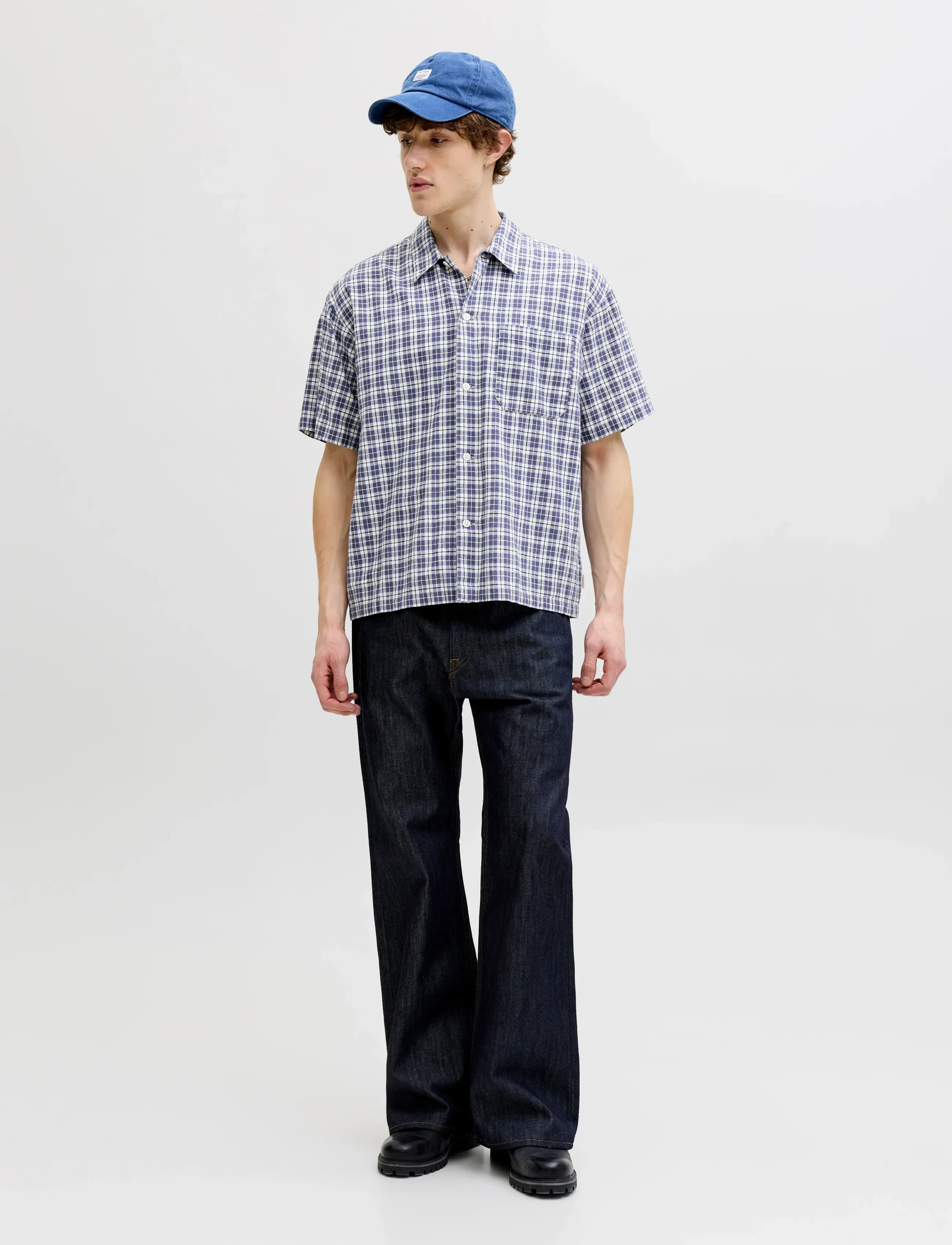 Jack & Jones - JORRIVIERA LINEN BLEND SHIRT SS LN - hørskjorter - bluing - 3