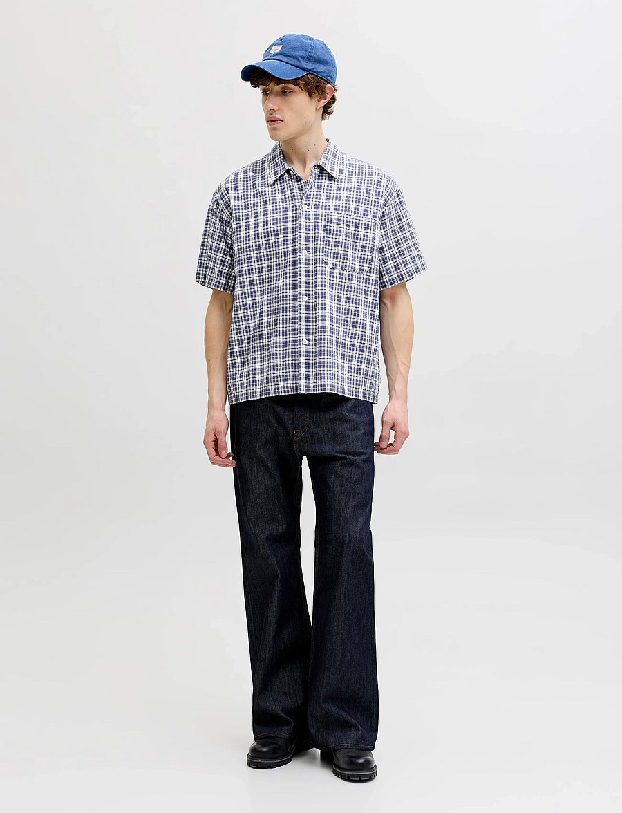 Jack & Jones - JORRIVIERA LINEN BLEND SHIRT SS LN - leinenhemden - bluing - 3