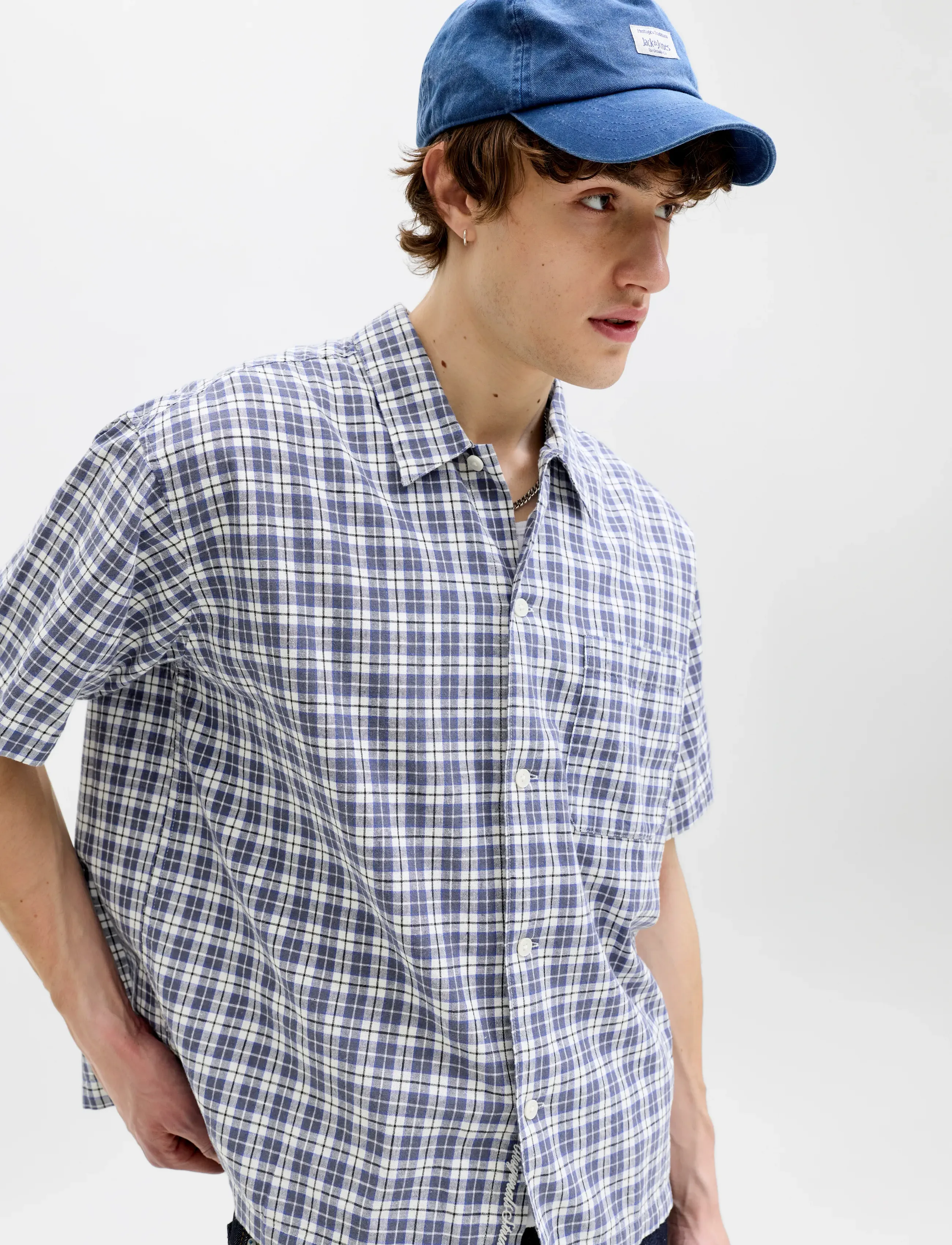 Jack & Jones - JORRIVIERA LINEN BLEND SHIRT SS LN - hørskjorter - bluing - 5