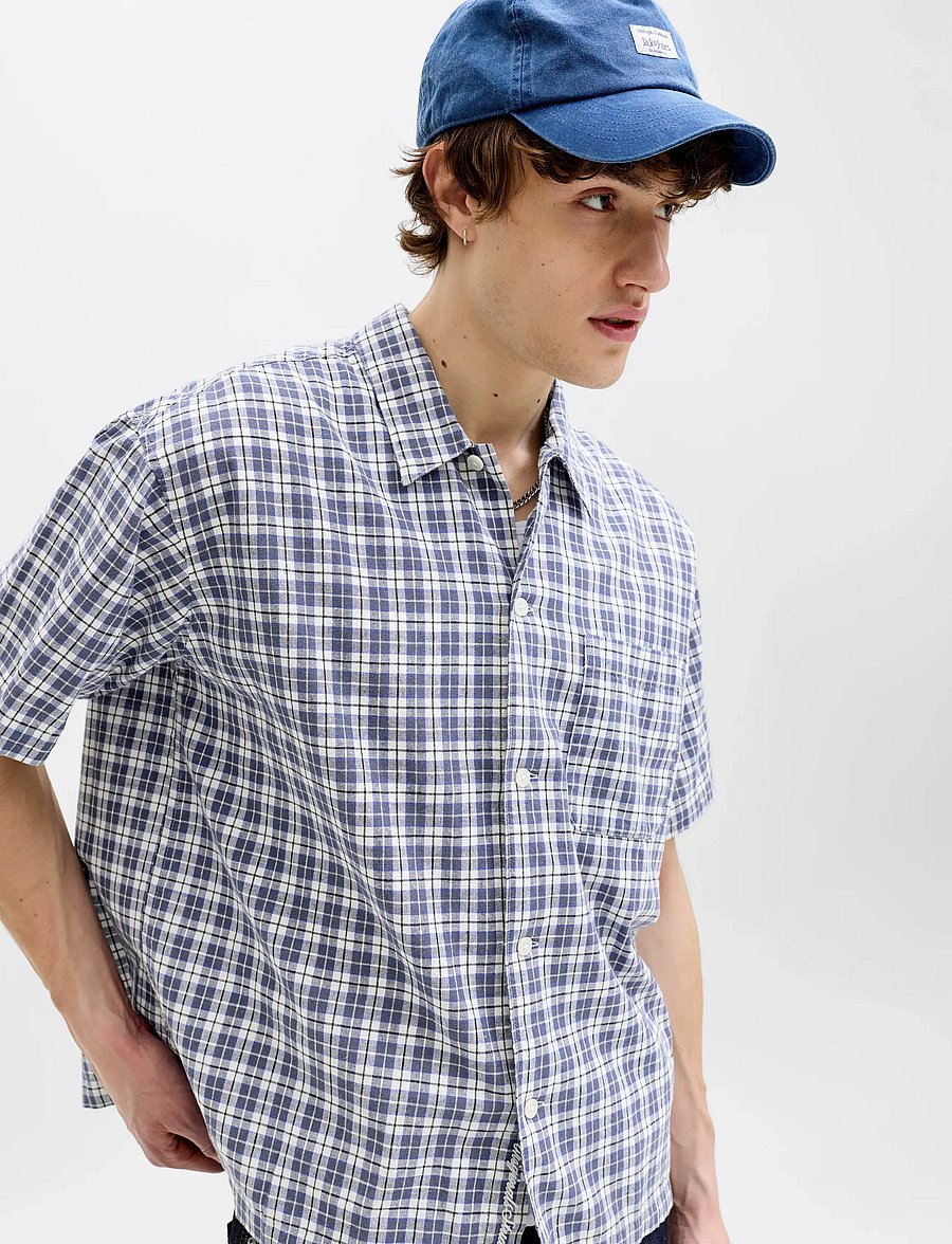 Jack & Jones - JORRIVIERA LINEN BLEND SHIRT SS LN - leinenhemden - bluing - 5