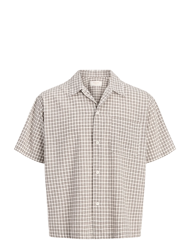 Jack & Jones - JORRIVIERA LINEN BLEND SHIRT SS LN - lina krekli - vintage khaki - 1