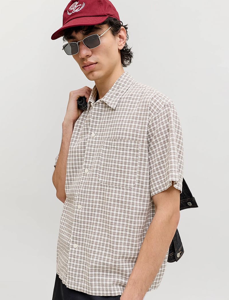 Jack & Jones - JORRIVIERA LINEN BLEND SHIRT SS LN - lina krekli - vintage khaki - 5