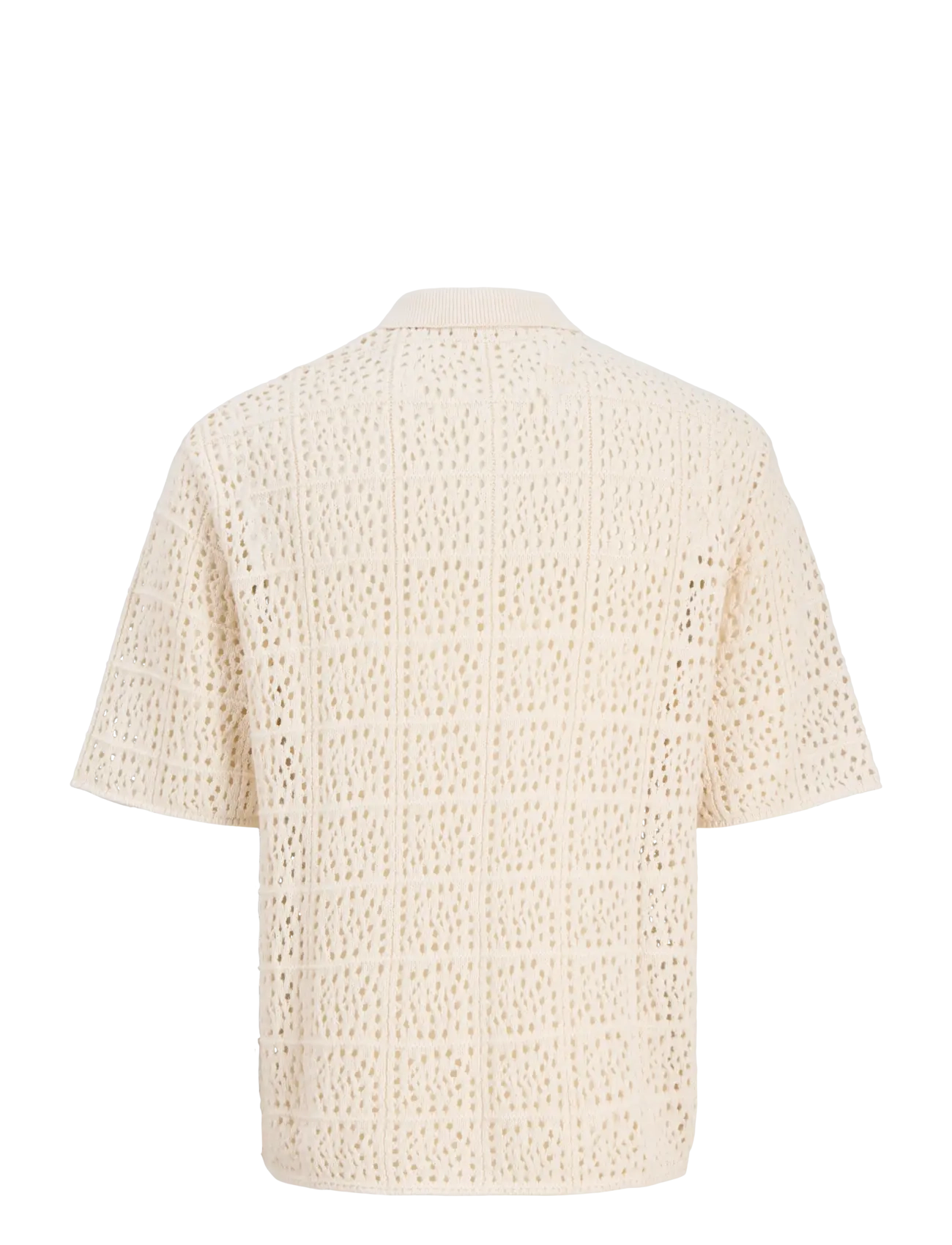 Jack & Jones - JORCOTEDAZUR KNIT CROCHET POLO SN - polostrik - sea salt - 2
