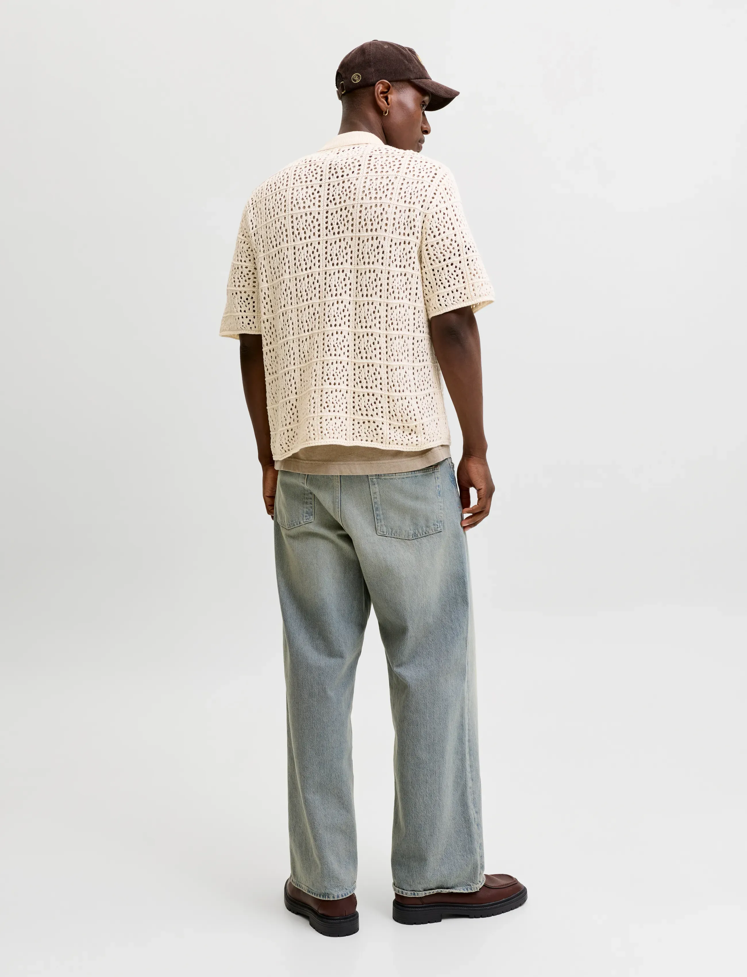 Jack & Jones - JORCOTEDAZUR KNIT CROCHET POLO SN - polostrik - sea salt - 3