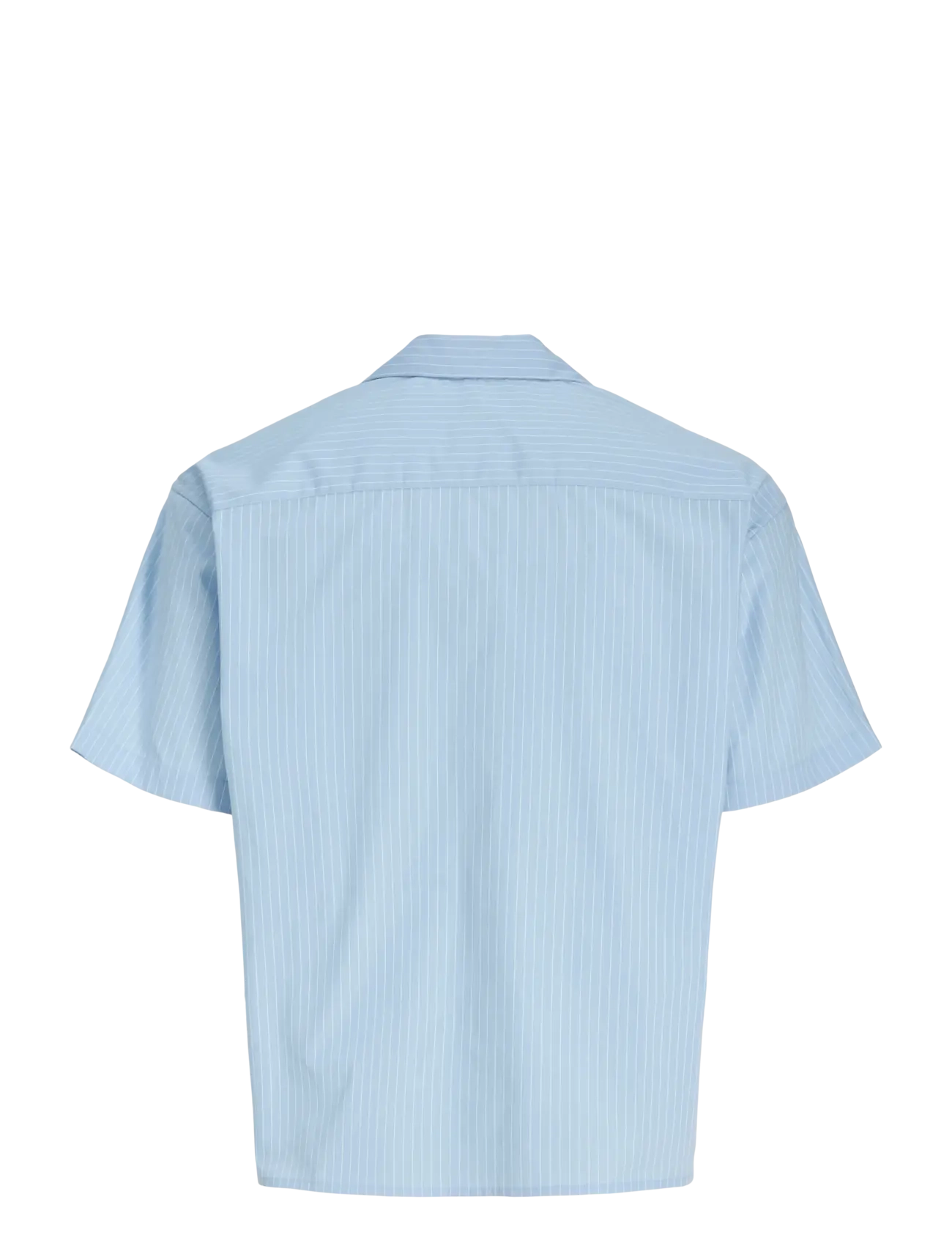Jack & Jones - JORMENTON POPLIN STRIPE RESORT SHIRT SS - kortærmede skjorter - cashmere blue - 1