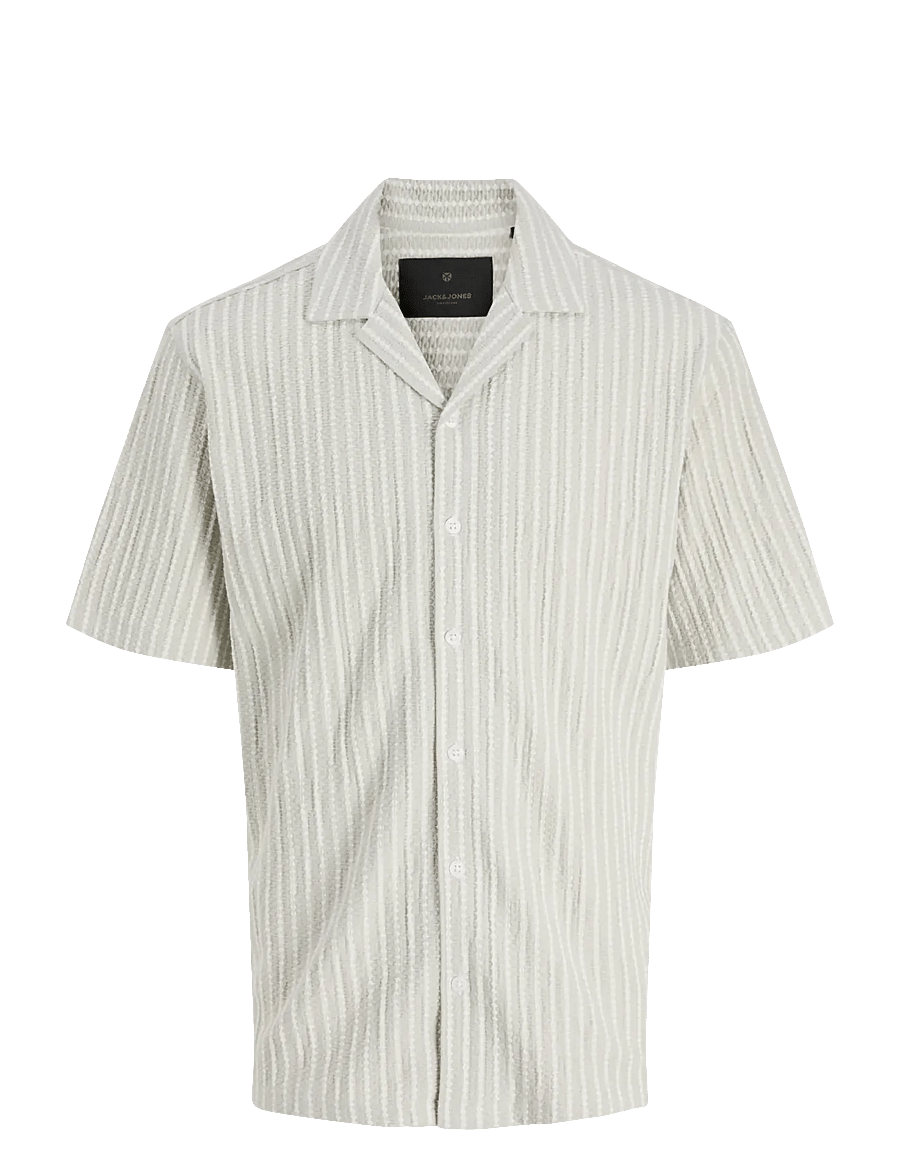 Jack & Jones - JPRBLADOUGLAS JERSEY S/S SHIRT SN - mønstrede skjorter - alfalfa - 1