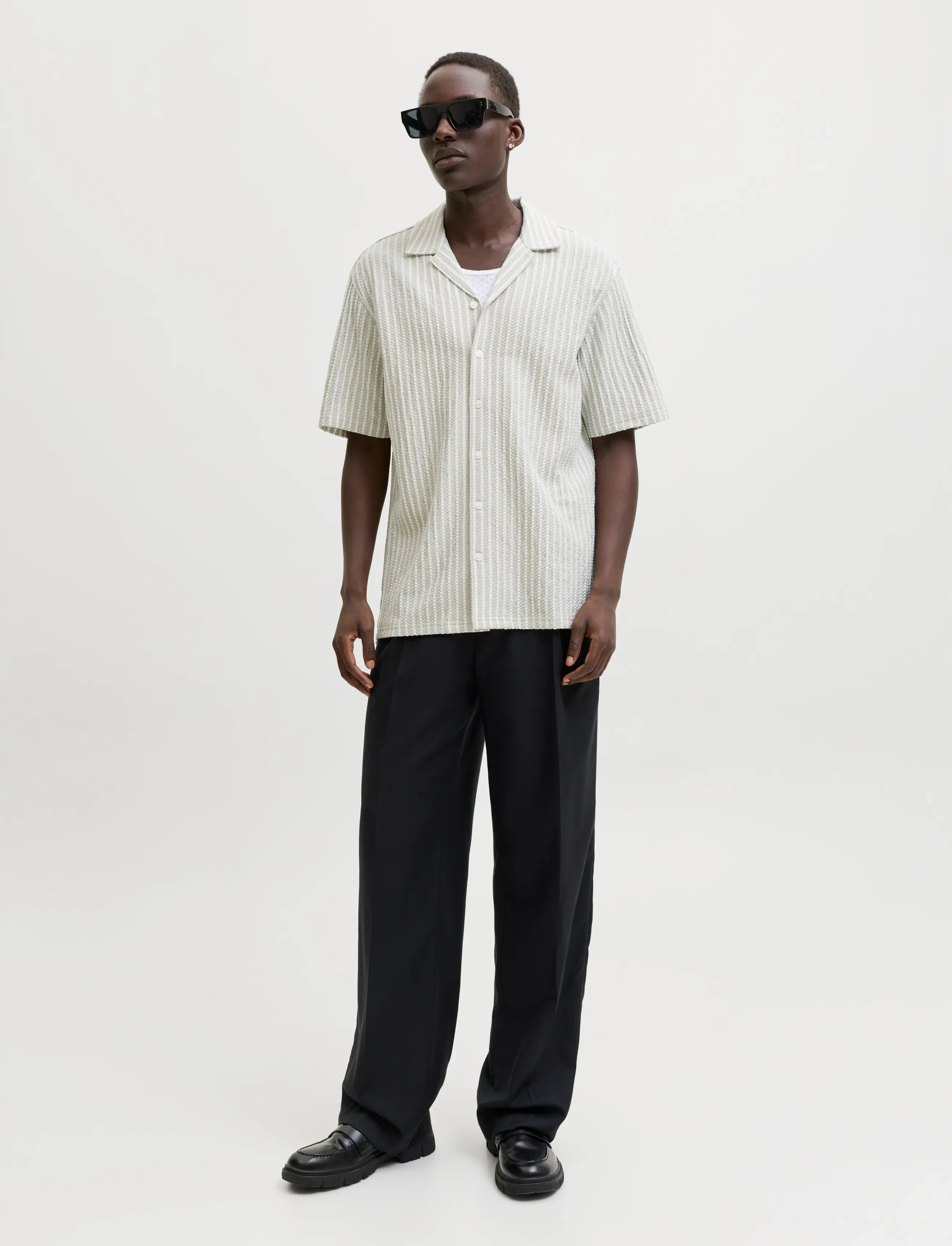 Jack & Jones - JPRBLADOUGLAS JERSEY S/S SHIRT SN - mønstrede skjorter - alfalfa - 3