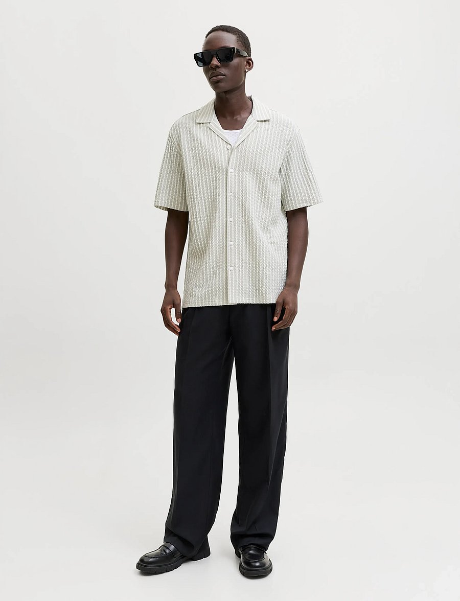 Jack & Jones - JPRBLADOUGLAS JERSEY S/S SHIRT SN - mønstrede skjorter - alfalfa - 3