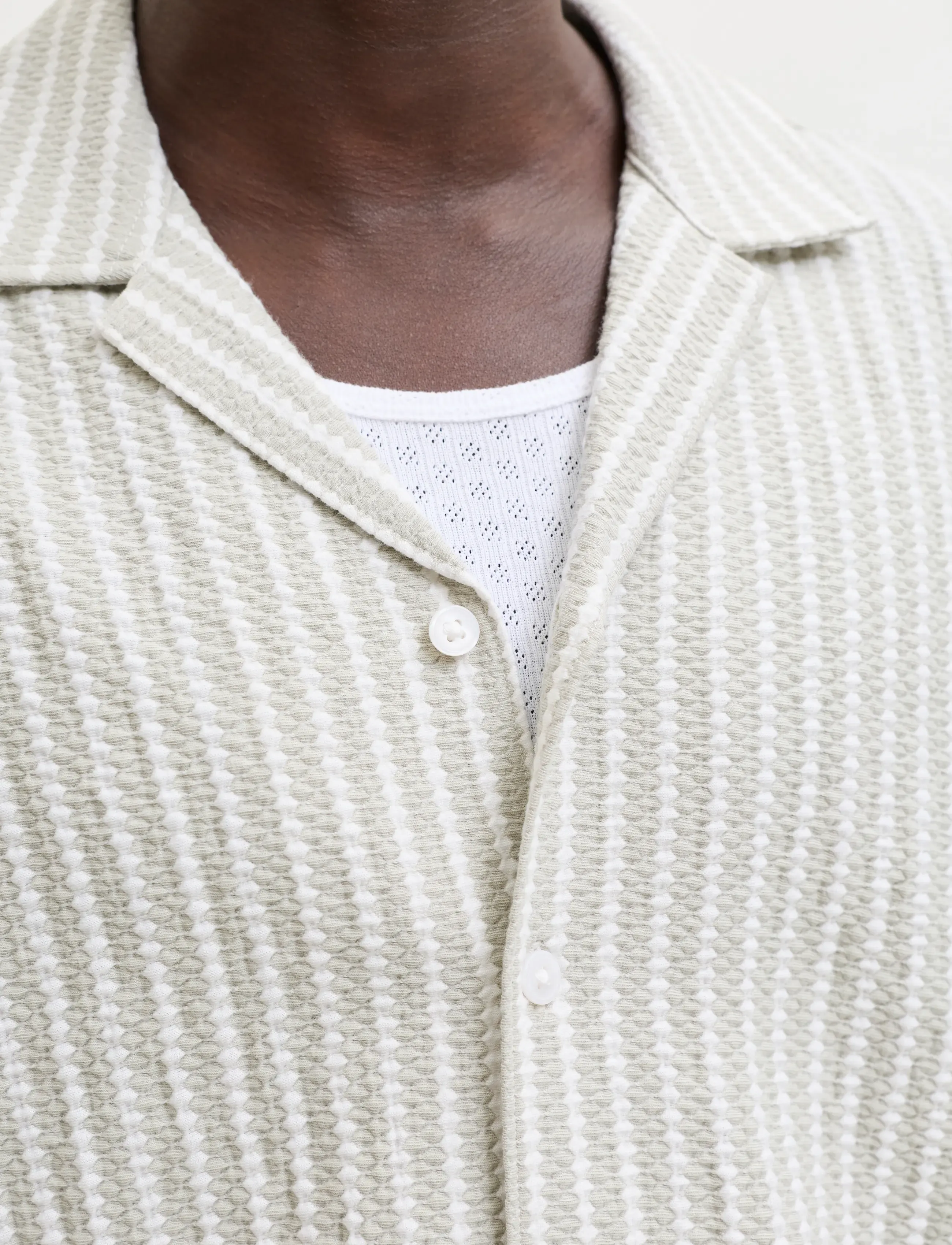 Jack & Jones - JPRBLADOUGLAS JERSEY S/S SHIRT SN - mønstrede skjorter - alfalfa - 4