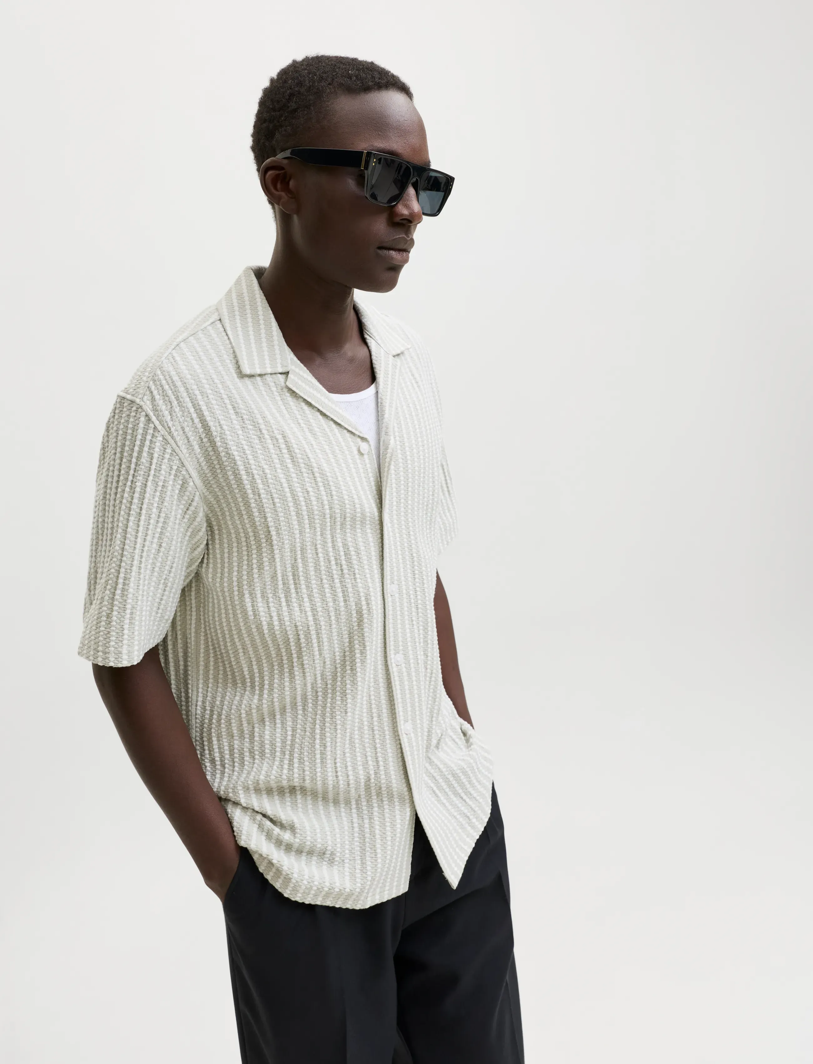 Jack & Jones - JPRBLADOUGLAS JERSEY S/S SHIRT SN - mønstrede skjorter - alfalfa - 5