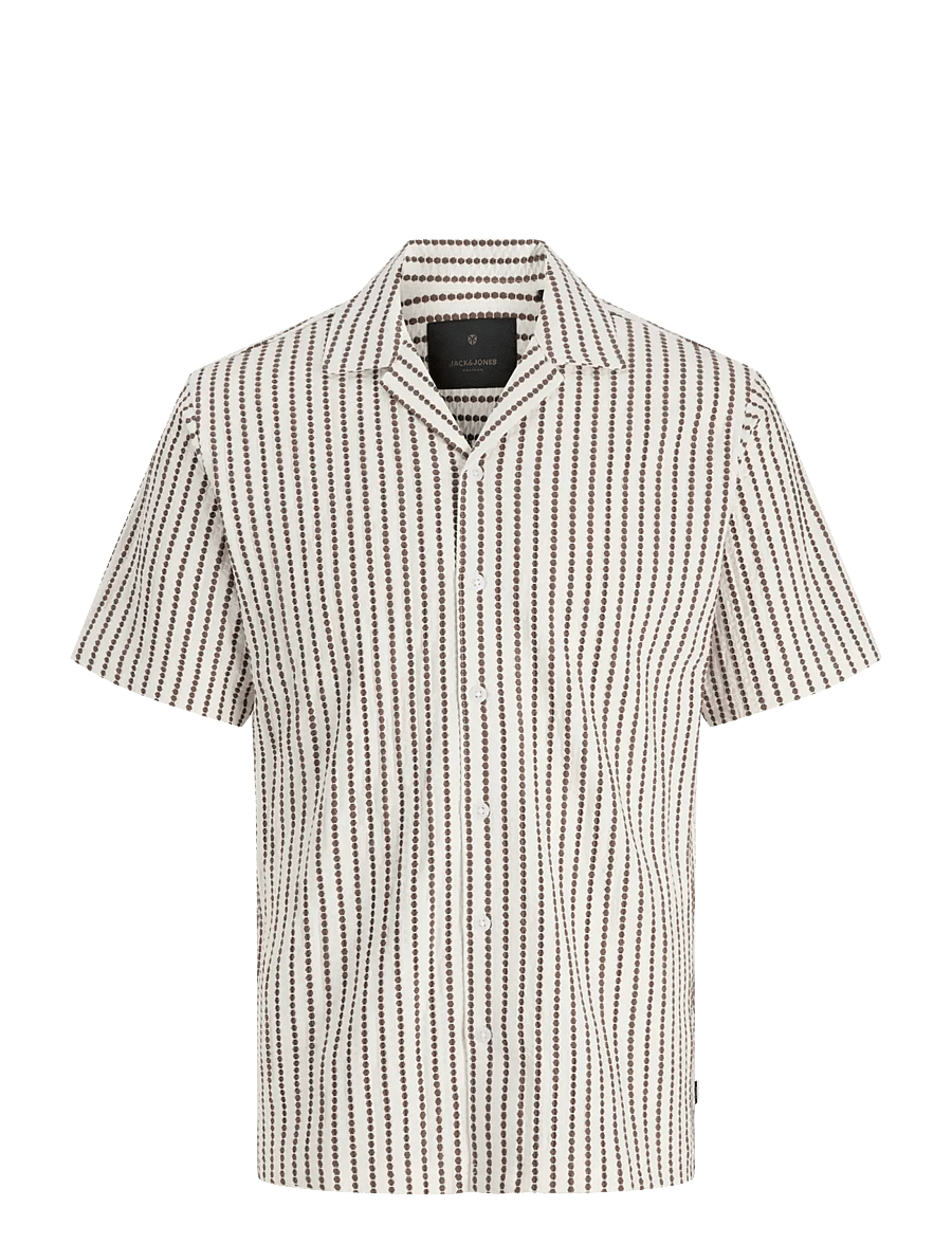 Jack & Jones - JPRBLADOUGLAS JERSEY S/S SHIRT SN - mønstrede skjorter - morel - 1