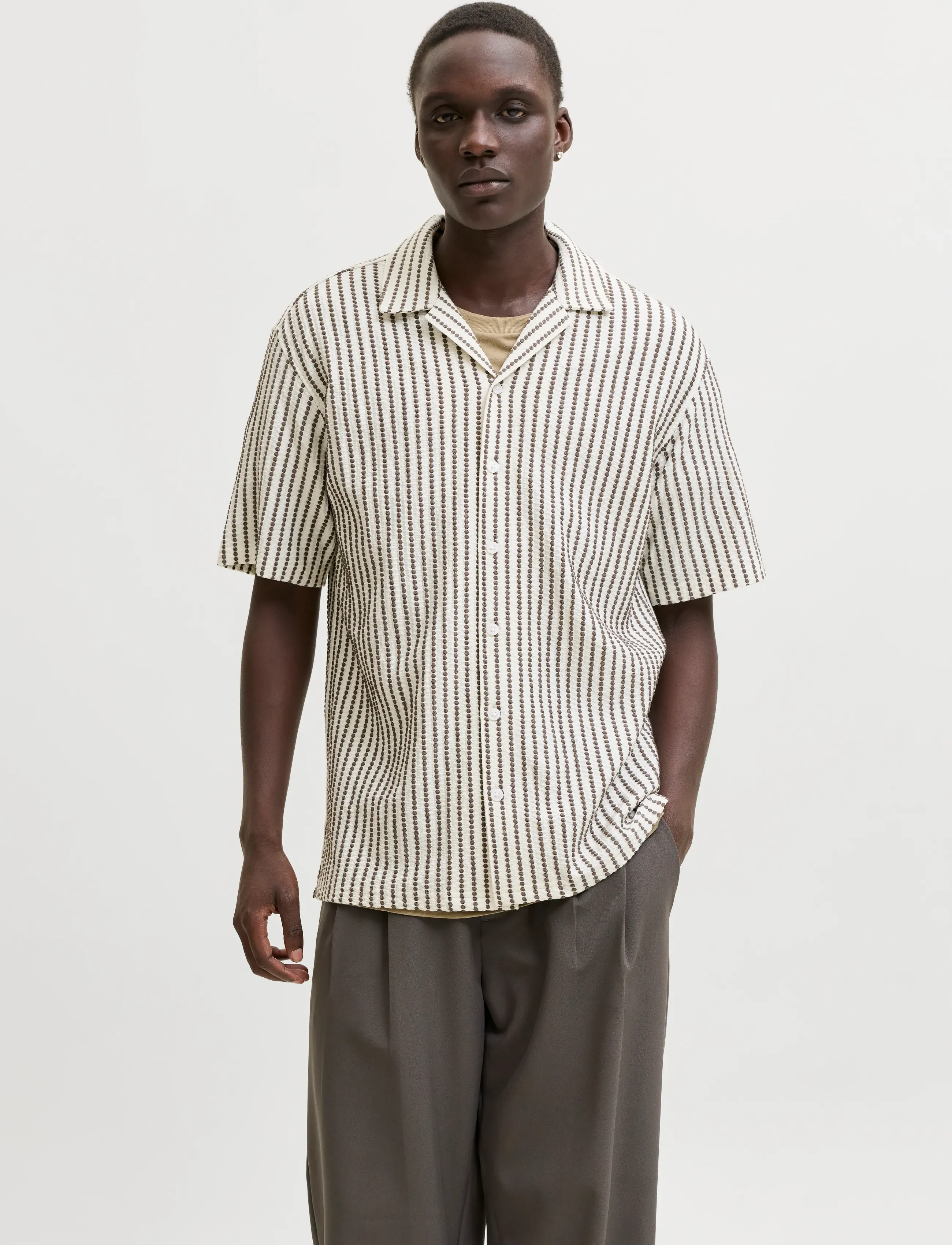 Jack & Jones JPRBLADOUGLAS JERSEY S/S SHIRT SN - Skjorter - MOREL / multi