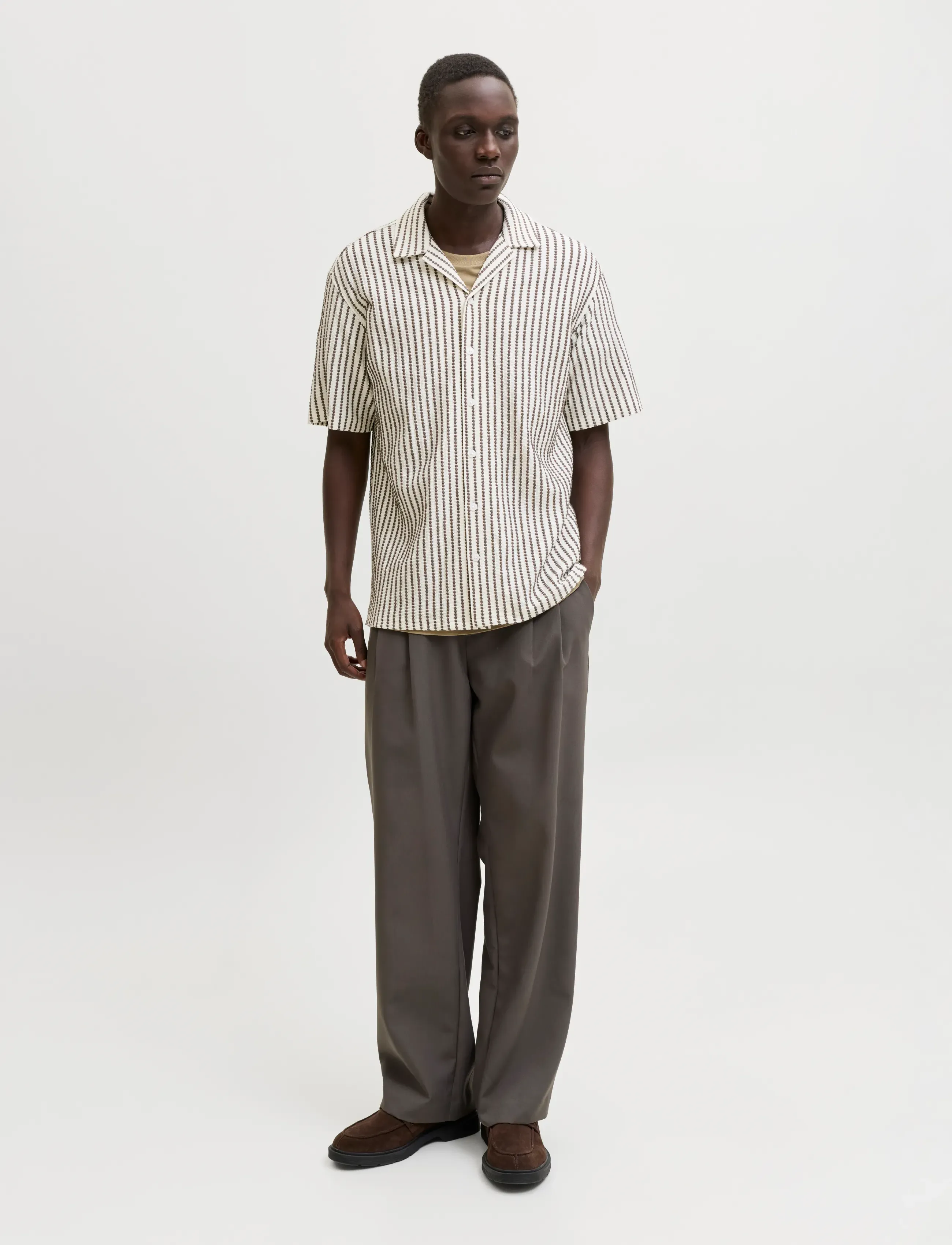 Jack & Jones - JPRBLADOUGLAS JERSEY S/S SHIRT SN - mønstrede skjorter - morel - 3