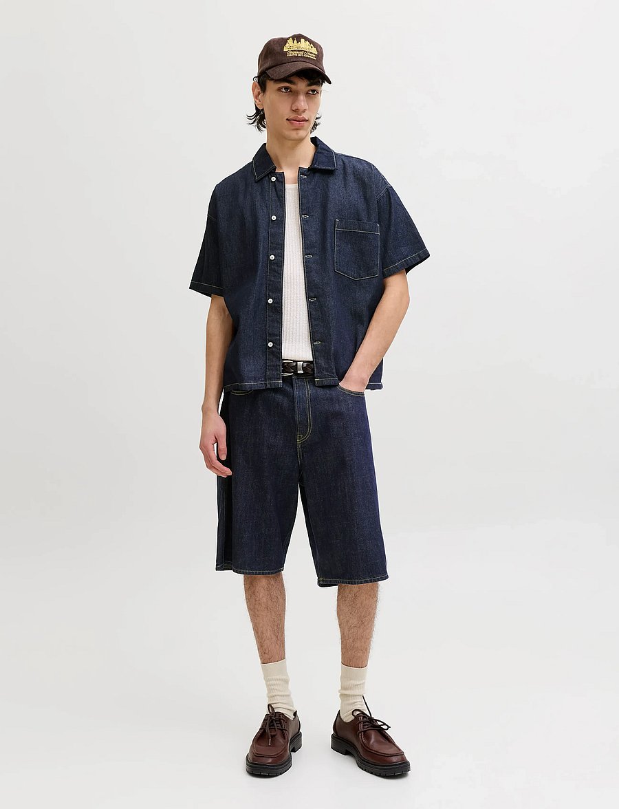Jack & Jones - JJORGAUSTIN DENIM SHIRT SS LN - denimskjorter - blue denim - 3