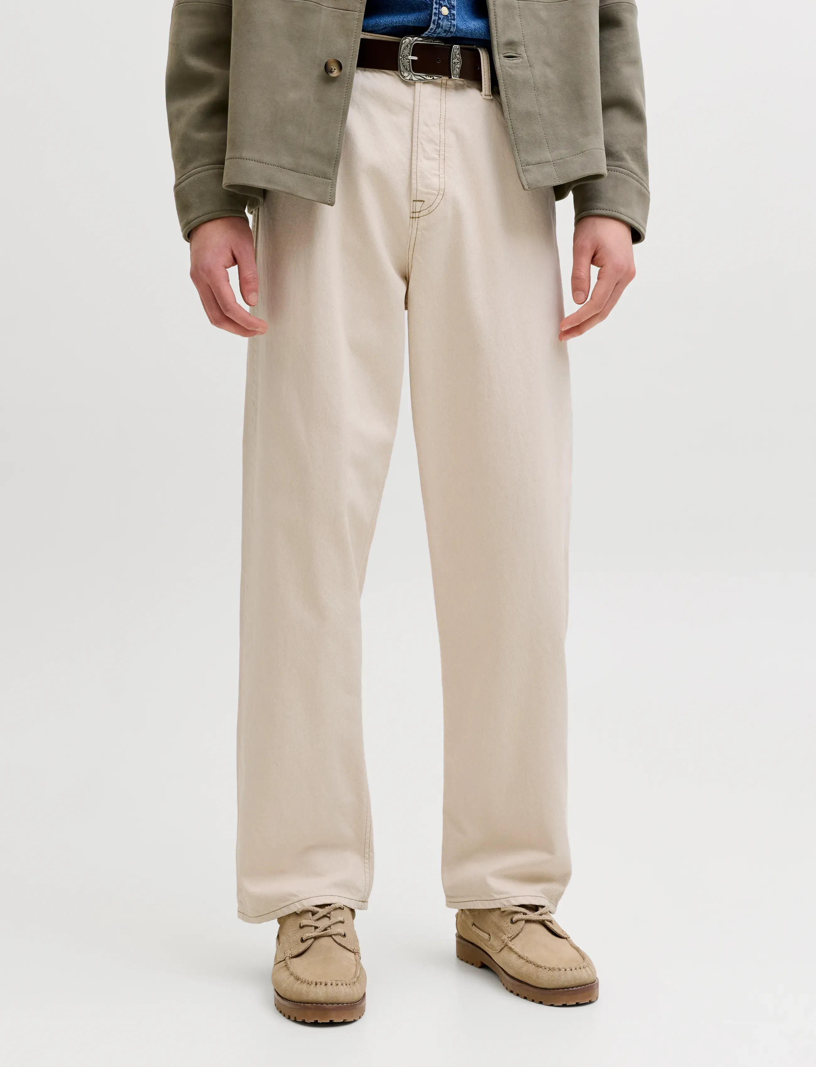 Jack & Jones Jjialex Jjoriginal Akm 293, 33 x 34, Jeans, Creme - Relaxed, Männerswear