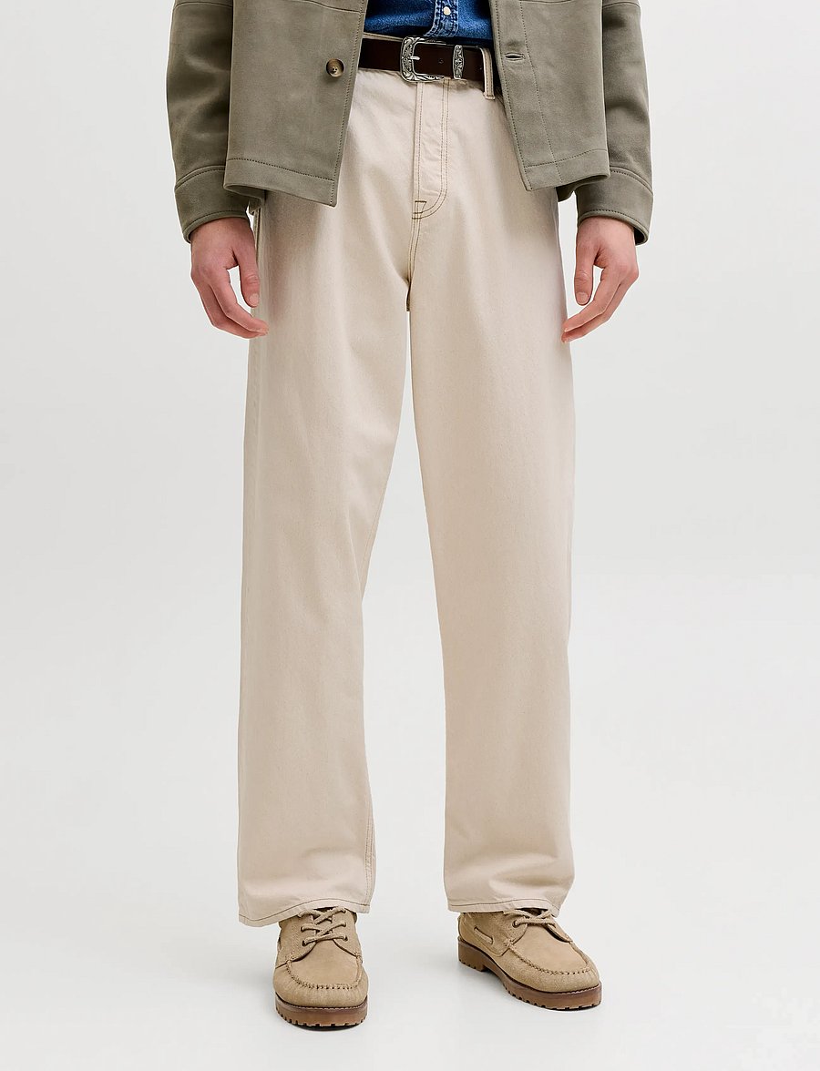 Jack & Jones - JJIALEX JJORIGINAL AKM 293 - loose jeans - ecru - 0