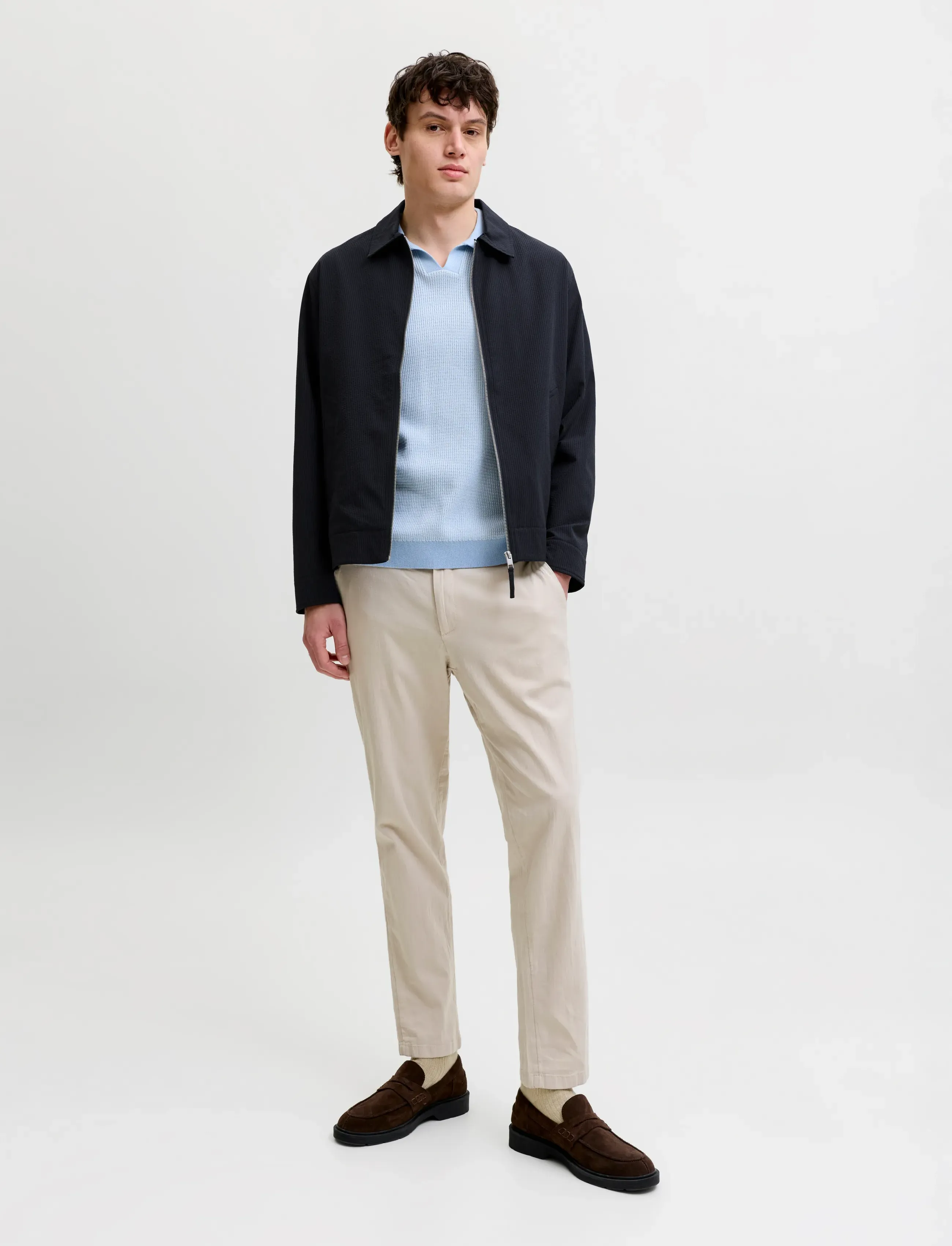 Jprblalorenzo Seersucker Blouson Jkt 3