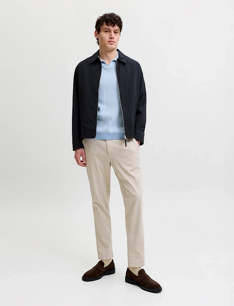 Jack & Jones - JPRBLALORENZO SEERSUCKER BLOUSON JKT - vårjackor - night sky - 3
