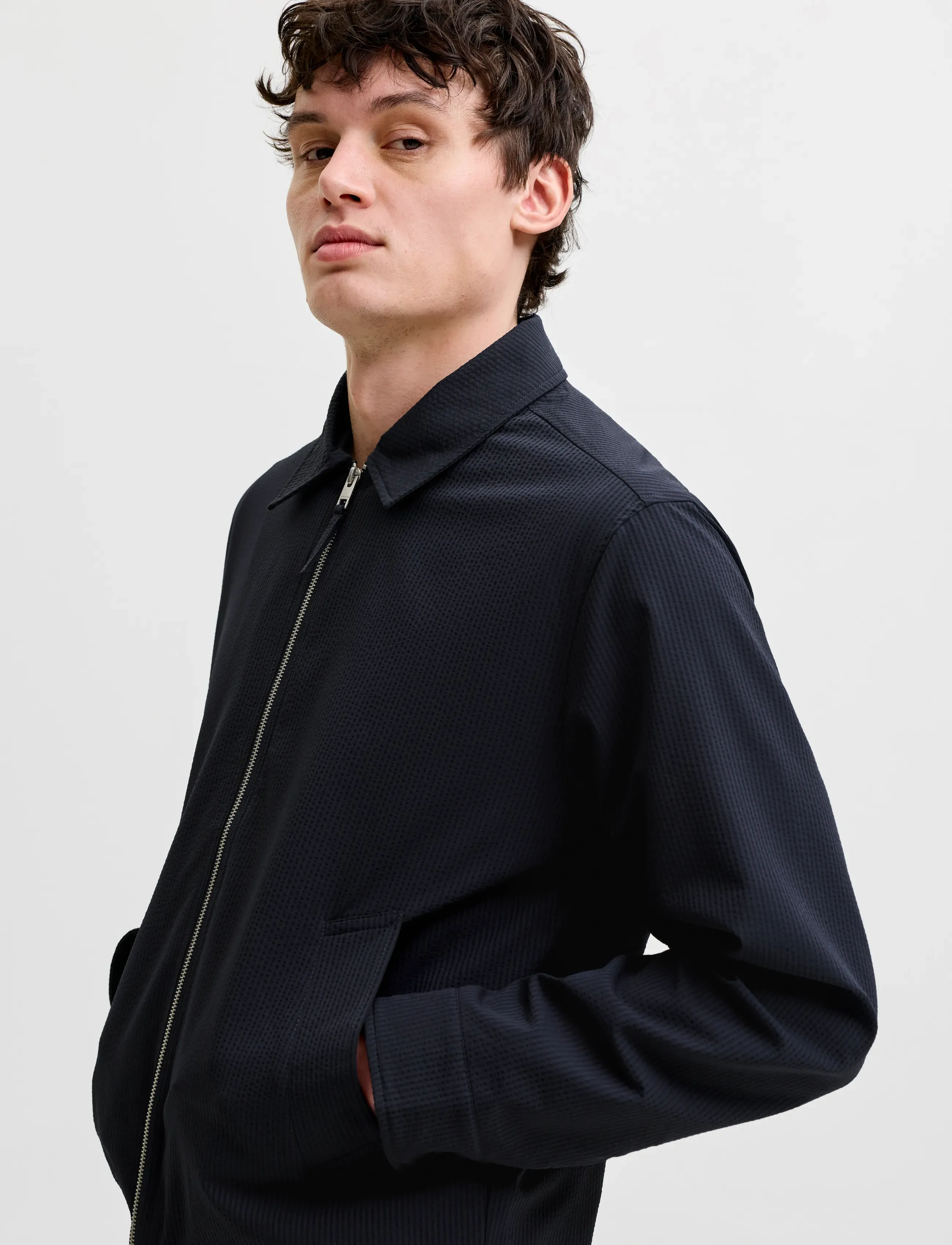 Jprblalorenzo Seersucker Blouson Jkt 5