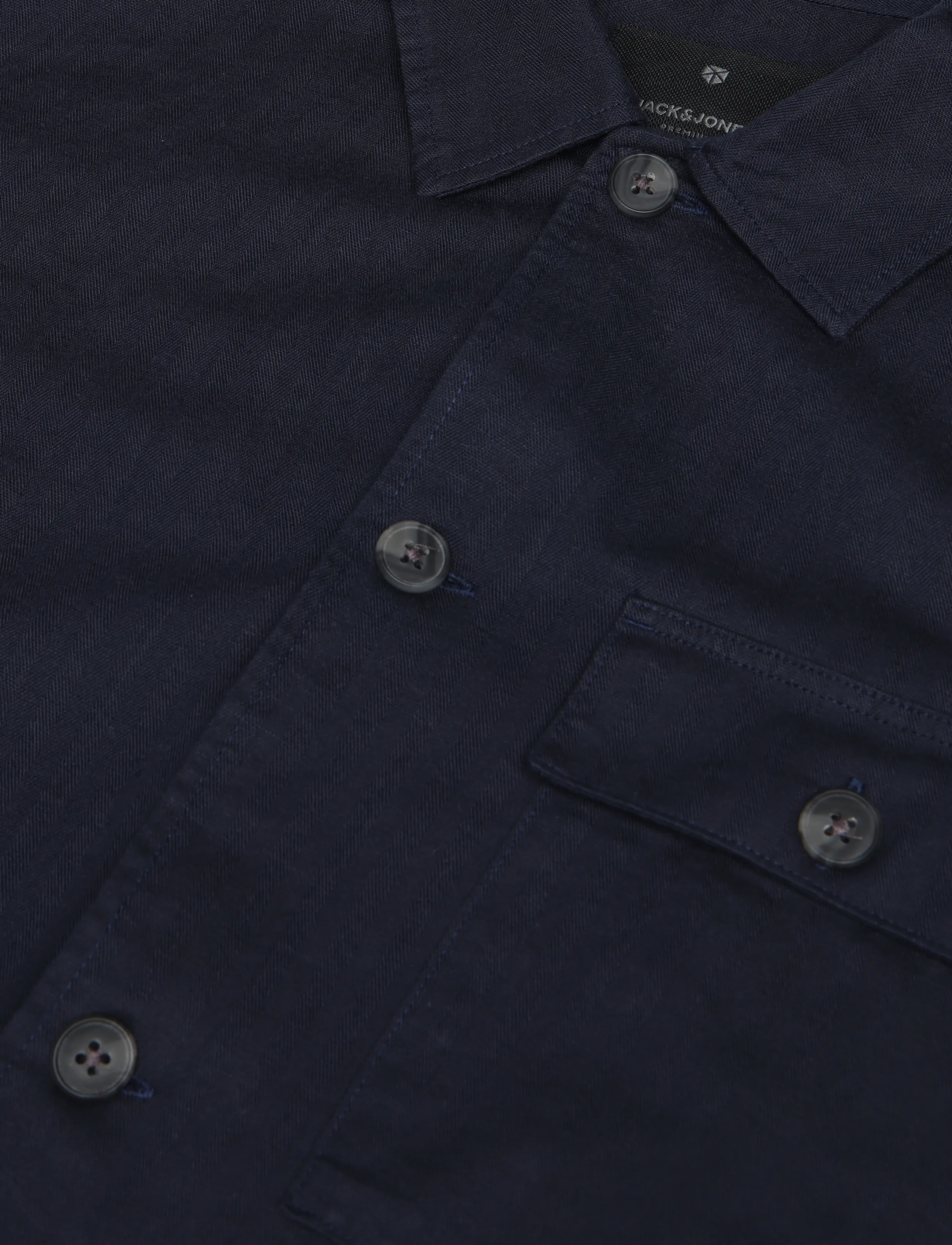 Jack & Jones - JPRBLATYLER HERRINGBONE L/S OVERSHIRT - vacation essentials - night sky - 2