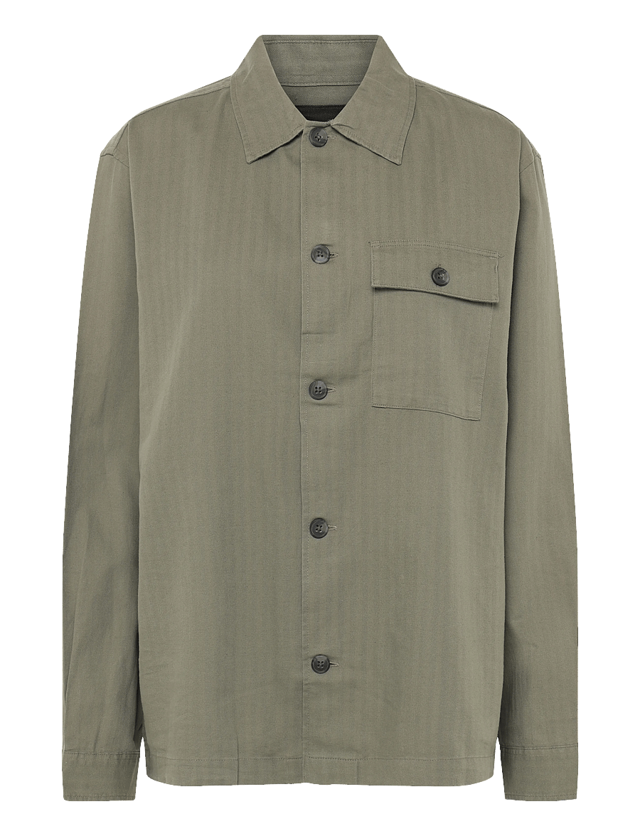 Jack & Jones - JPRBLATYLER HERRINGBONE L/S OVERSHIRT - smokey olive - 0
