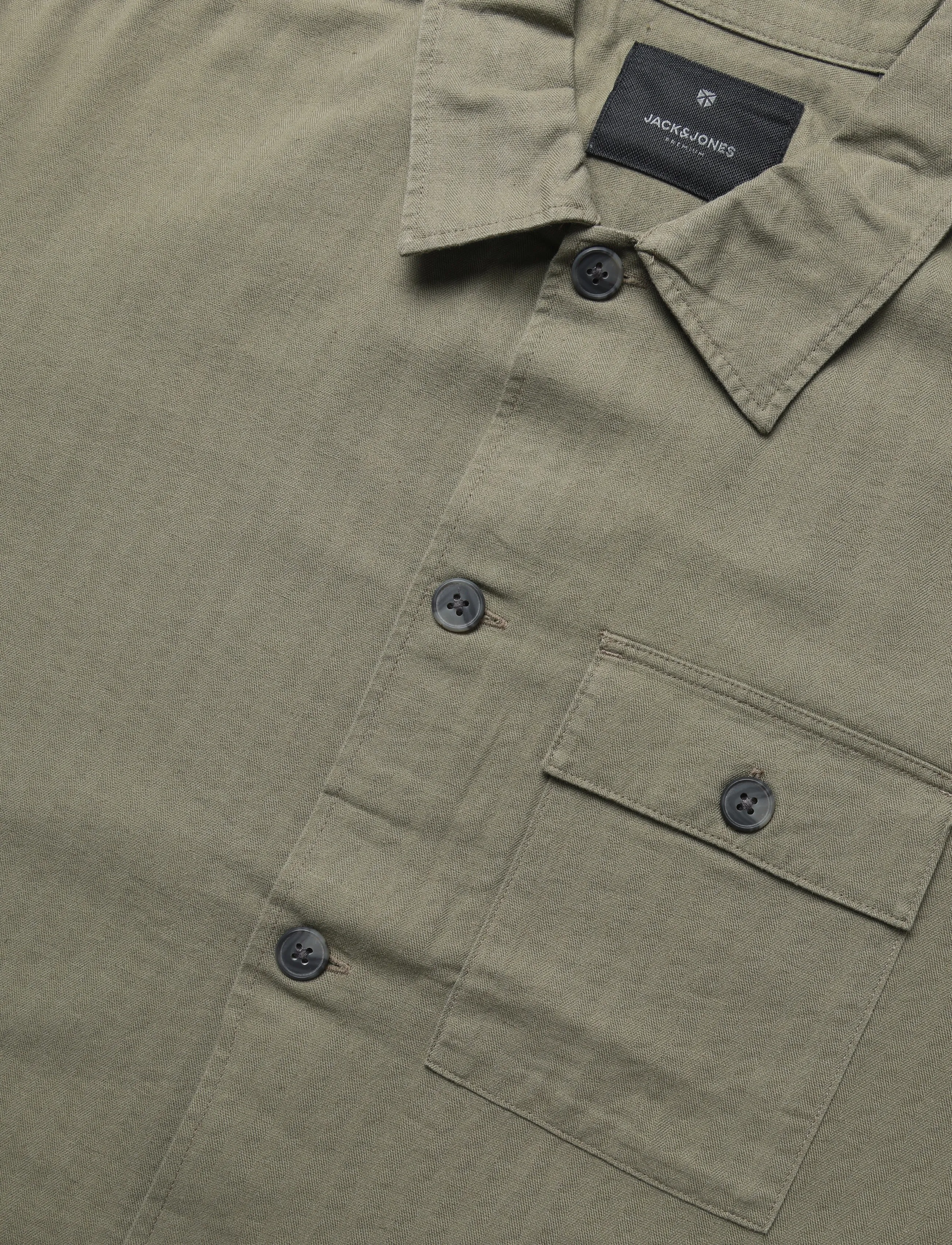 Jack & Jones - JPRBLATYLER HERRINGBONE L/S OVERSHIRT - smokey olive - 2