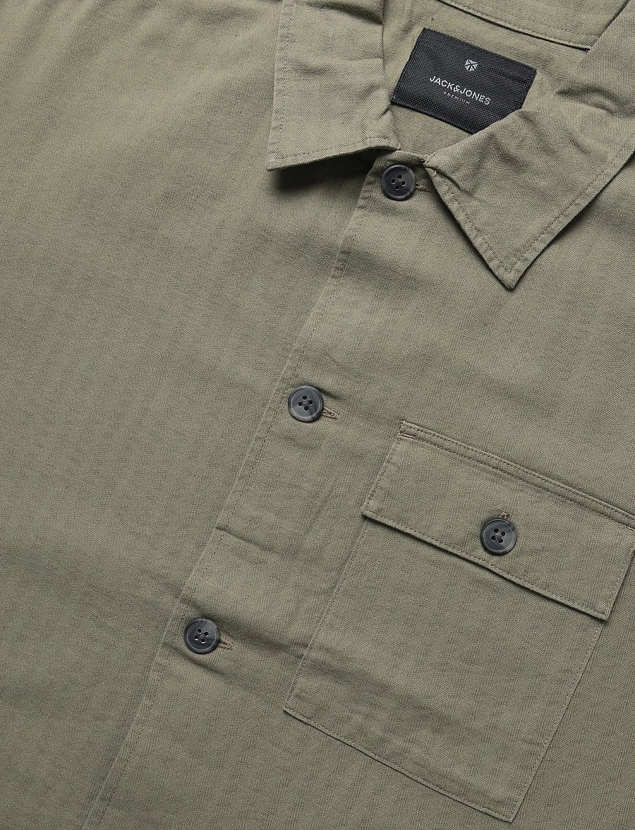 Jack & Jones - JPRBLATYLER HERRINGBONE L/S OVERSHIRT - smokey olive - 2
