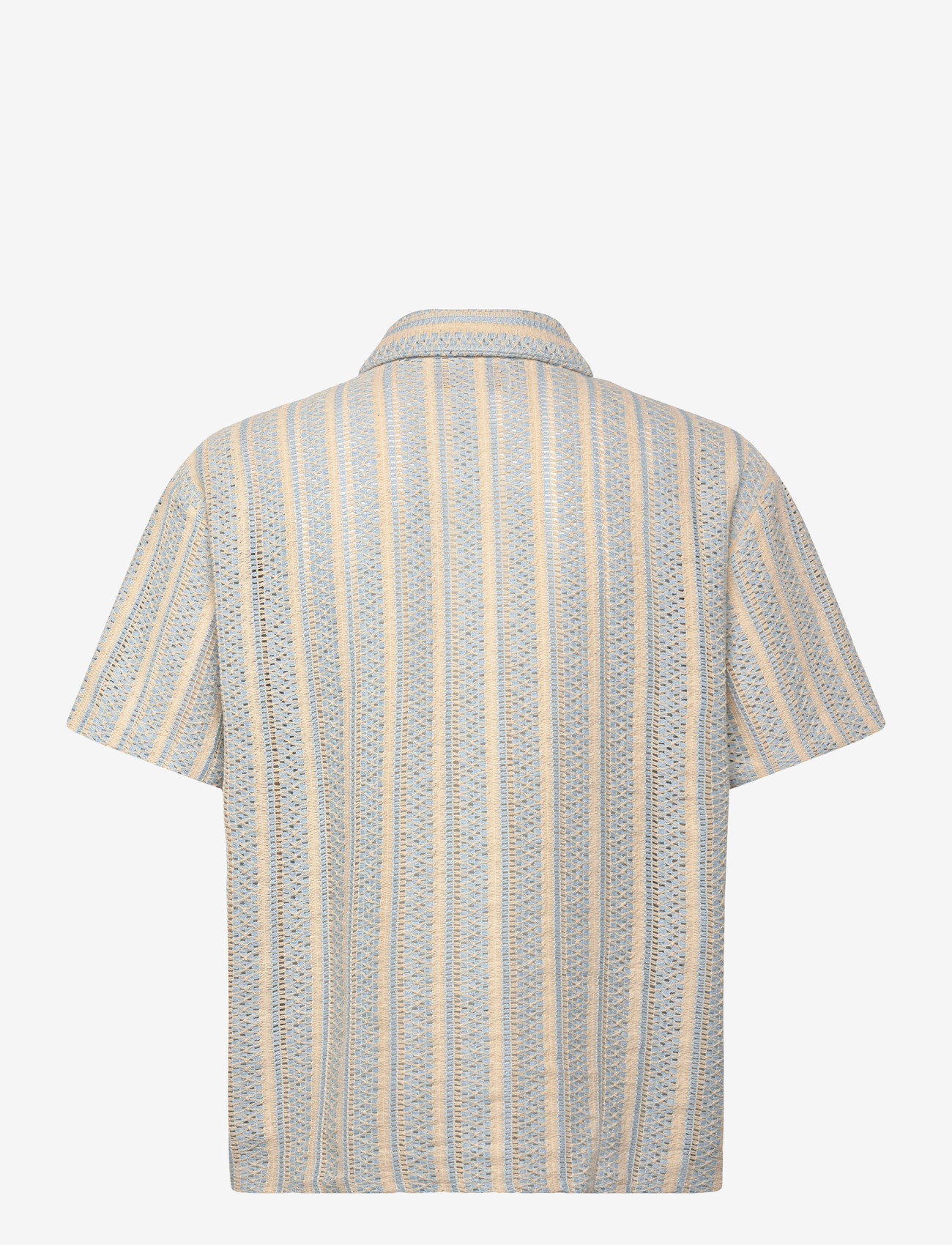 Jack & Jones - JORCOTEDAZUR BELLAGIO CROCHETSHIRT SS SN - kortærmede skjorter - cashmere blue - 1