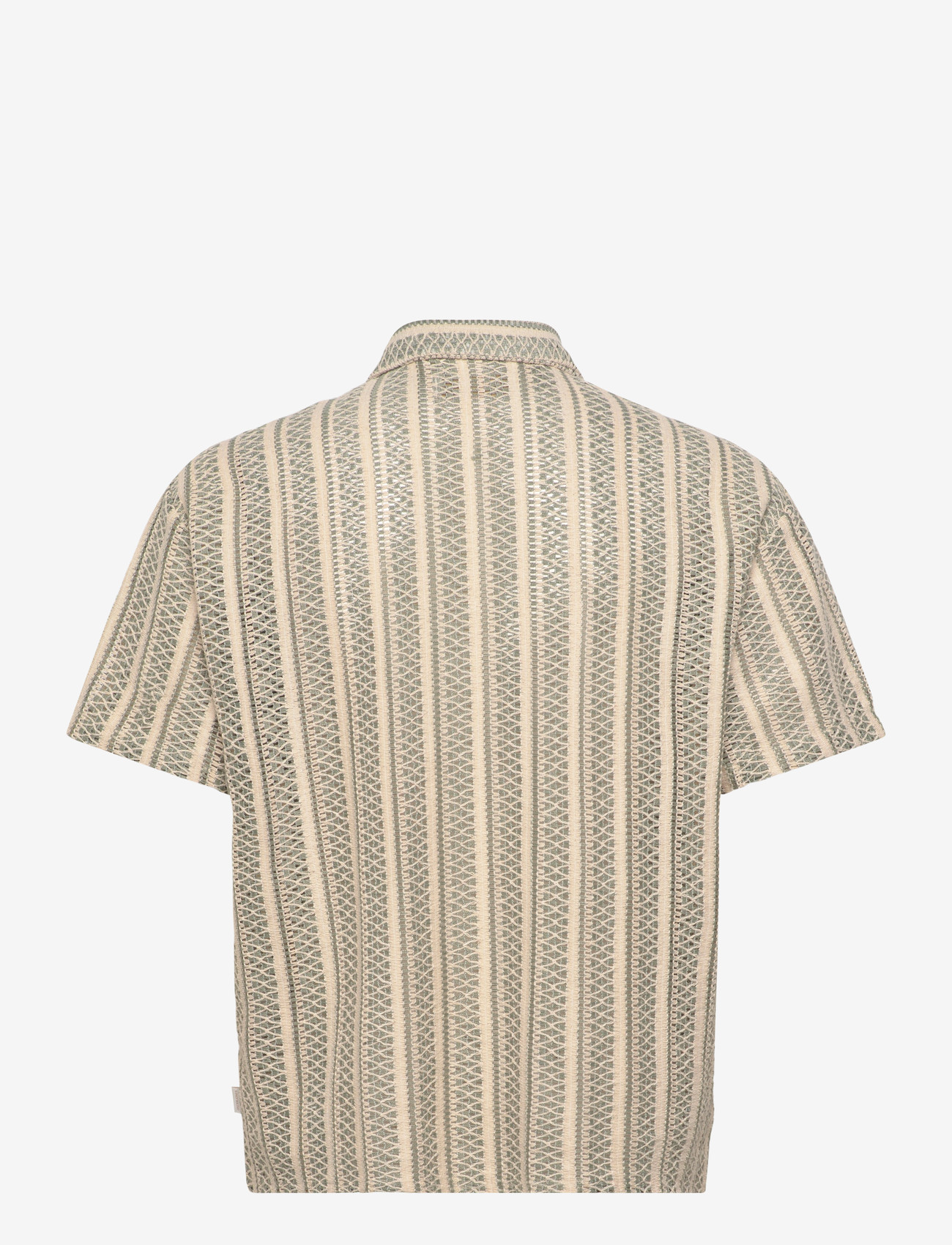 Jack & Jones - JORCOTEDAZUR BELLAGIO CROCHETSHIRT SS SN - kortærmede skjorter - seagrass - 1