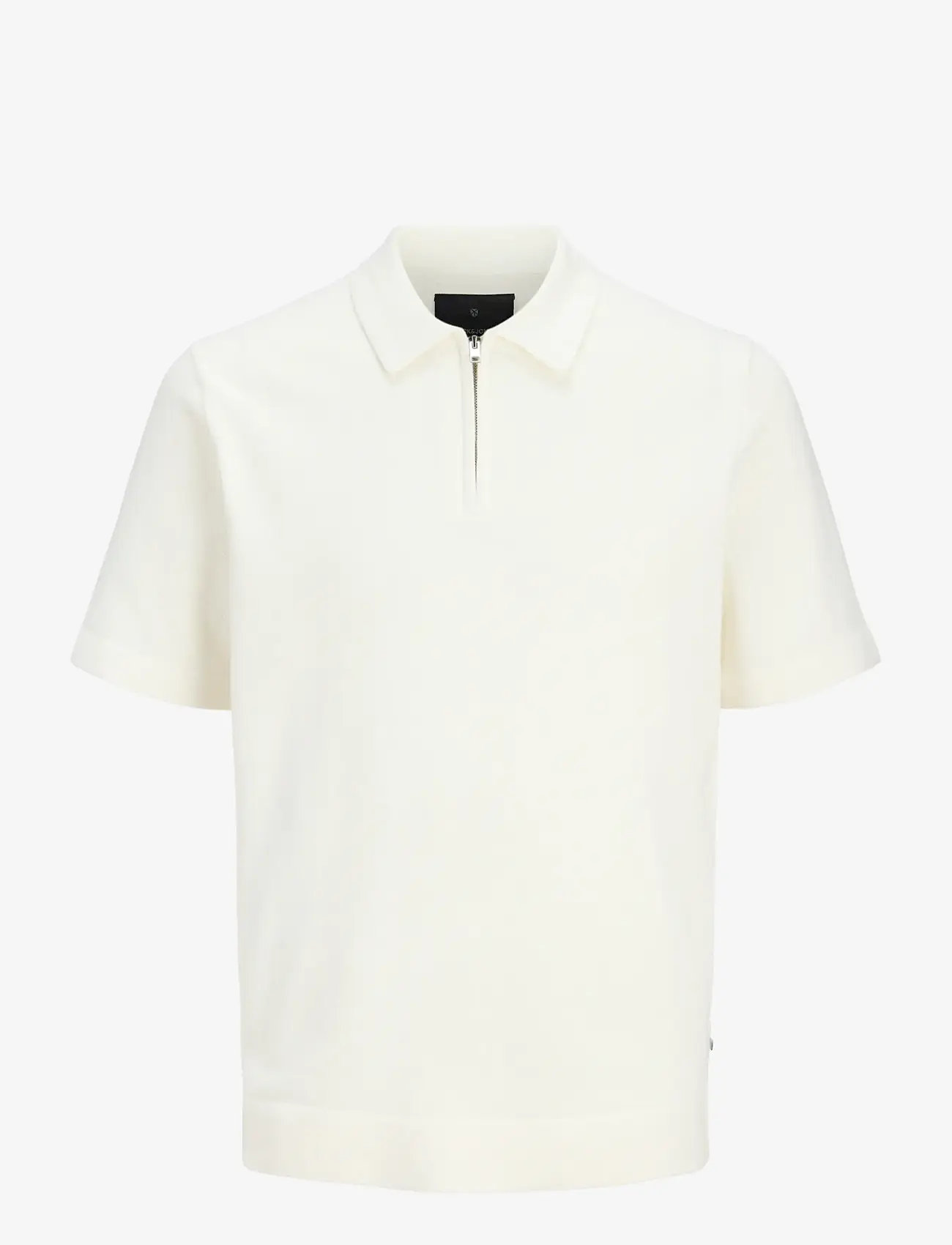 Jack & Jones - JPRBLAMILANO SPRING KNIT ZIP POLO SS SN - polostrik - cloud dancer - 1