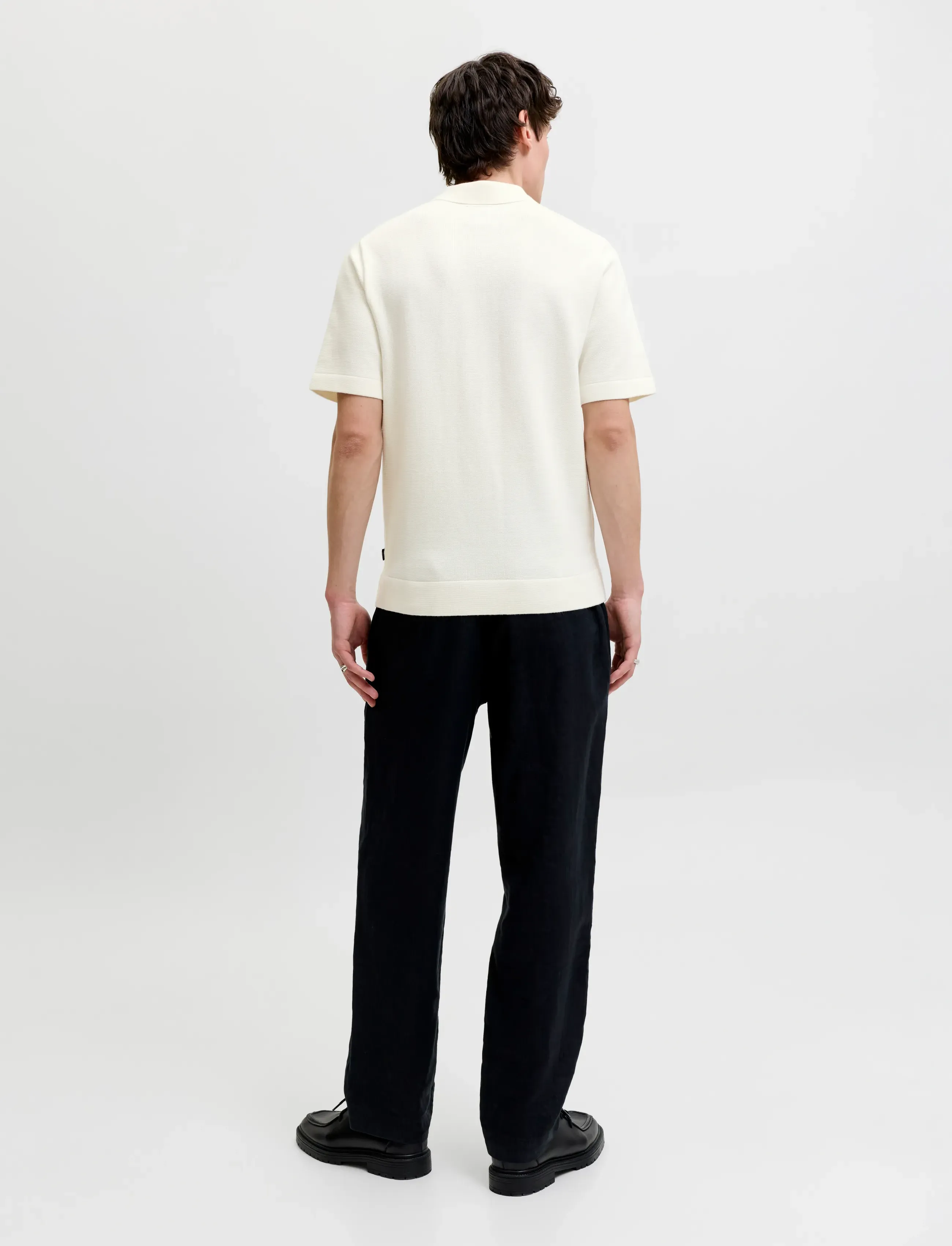Jack & Jones - JPRBLAMILANO SPRING KNIT ZIP POLO SS SN - knitted polos - cloud dancer - 2