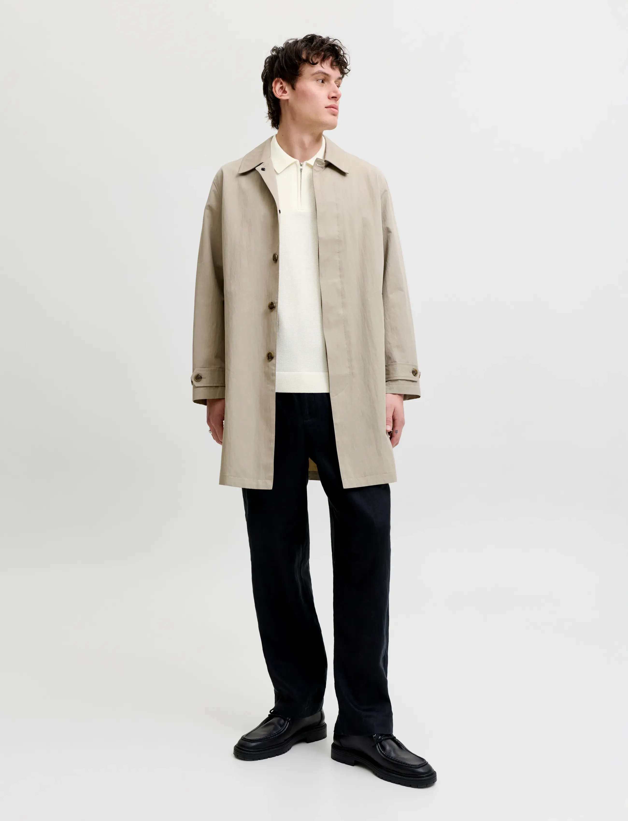 Jack & Jones - JPRBLAMILANO SPRING KNIT ZIP POLO SS SN - knitted polos - cloud dancer - 3