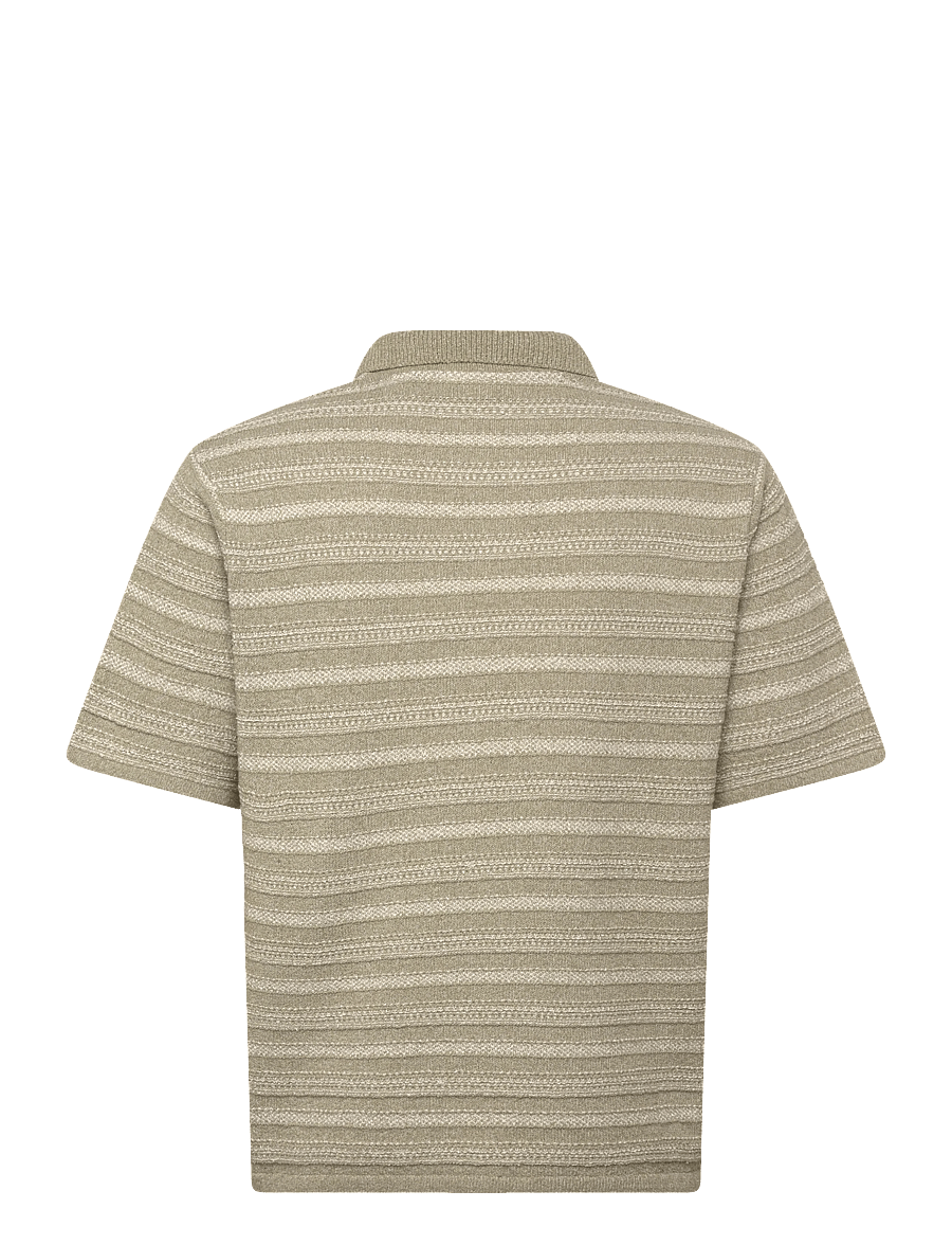 Jack & Jones - JORHYERES KNIT STRIPE POLO - kollektioner - sea salt - 1