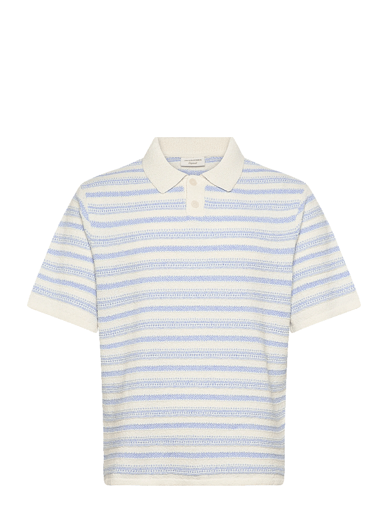 Jack & Jones - JORHYERES KNIT STRIPE POLO - polostrik - sea salt - 0