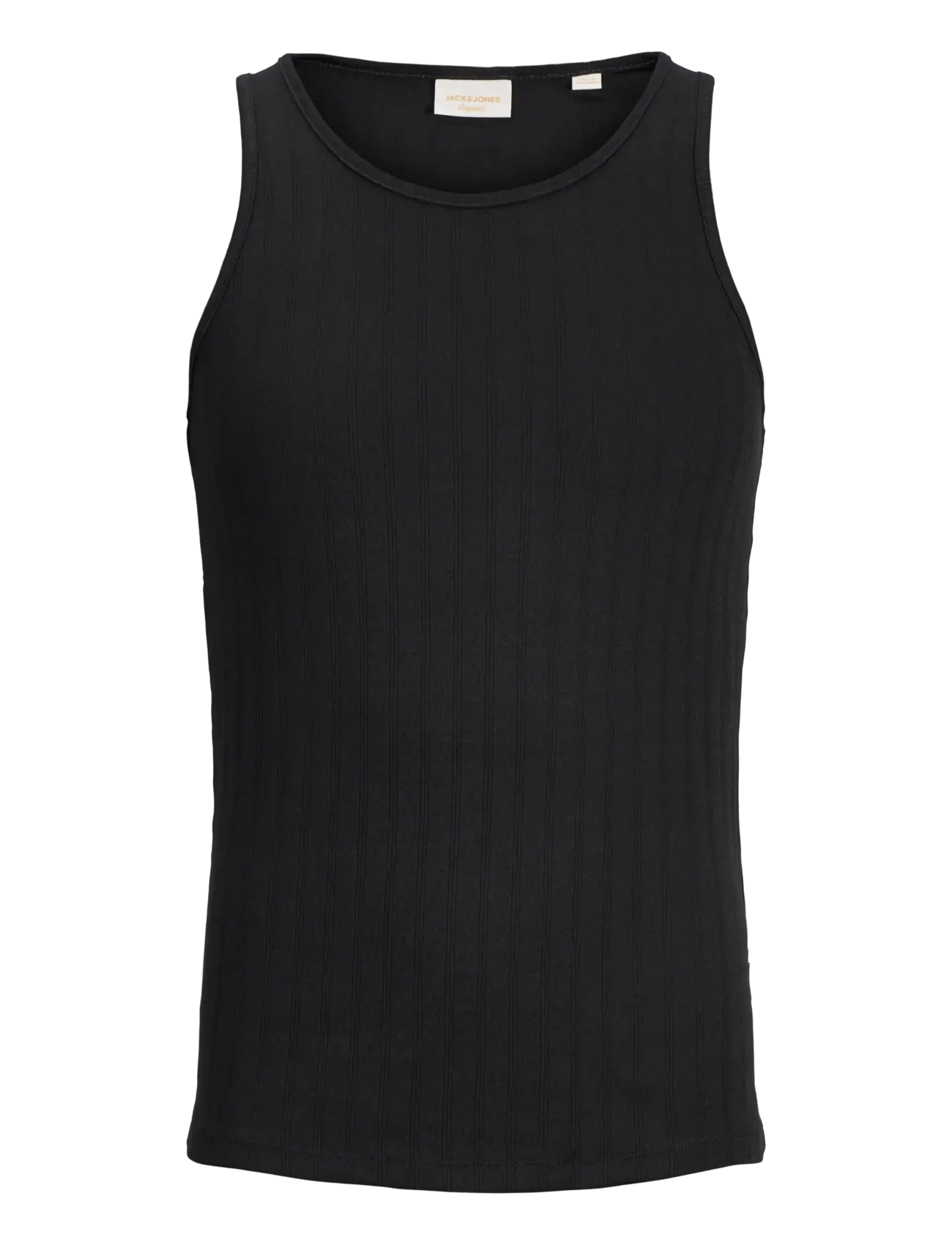Jack & Jones JORCOTEDAZUR POINTAL TANK TOP - Tanktops - BLACK / black