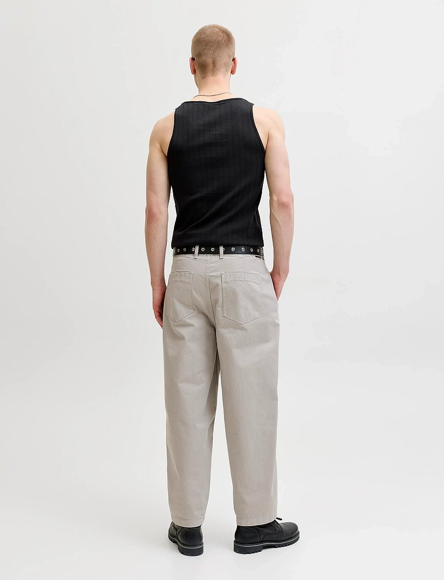 Jack & Jones - JORCOTEDAZUR POINTAL TANK TOP - linnen - black - 2