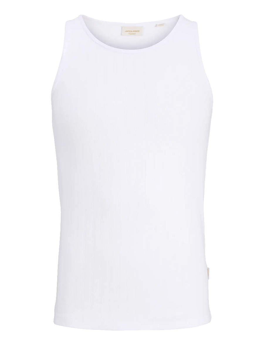 Jack & Jones - JORCOTEDAZUR POINTAL TANK TOP - linnen - bright white - 1