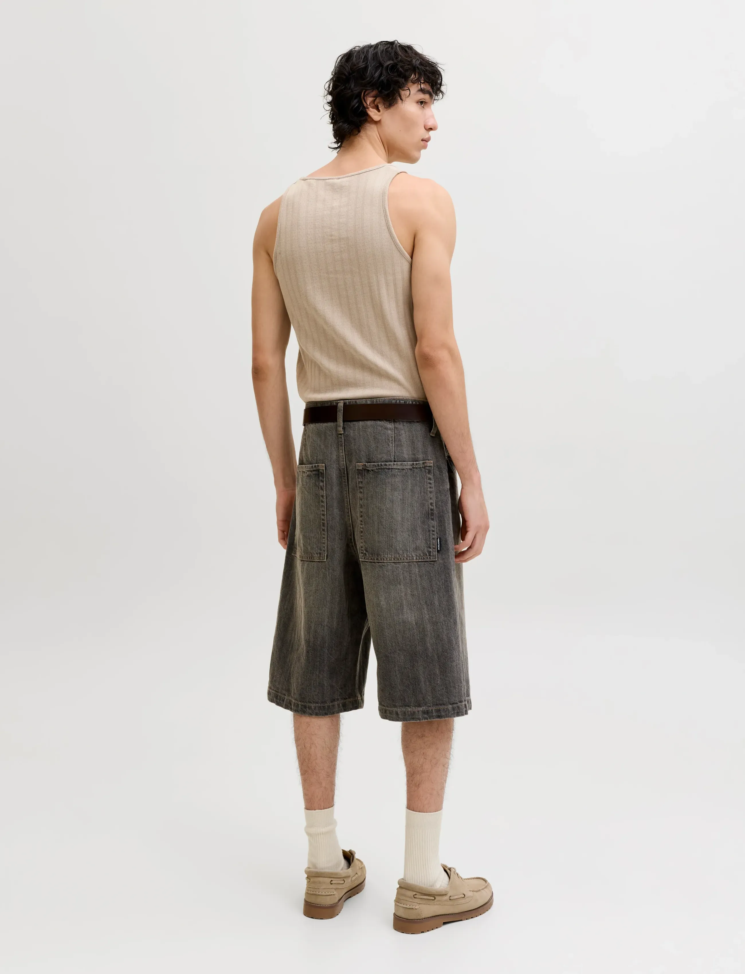 Jack & Jones - JORCOTEDAZUR POINTAL TANK TOP - sleeveless shirts - vintage khaki - 2