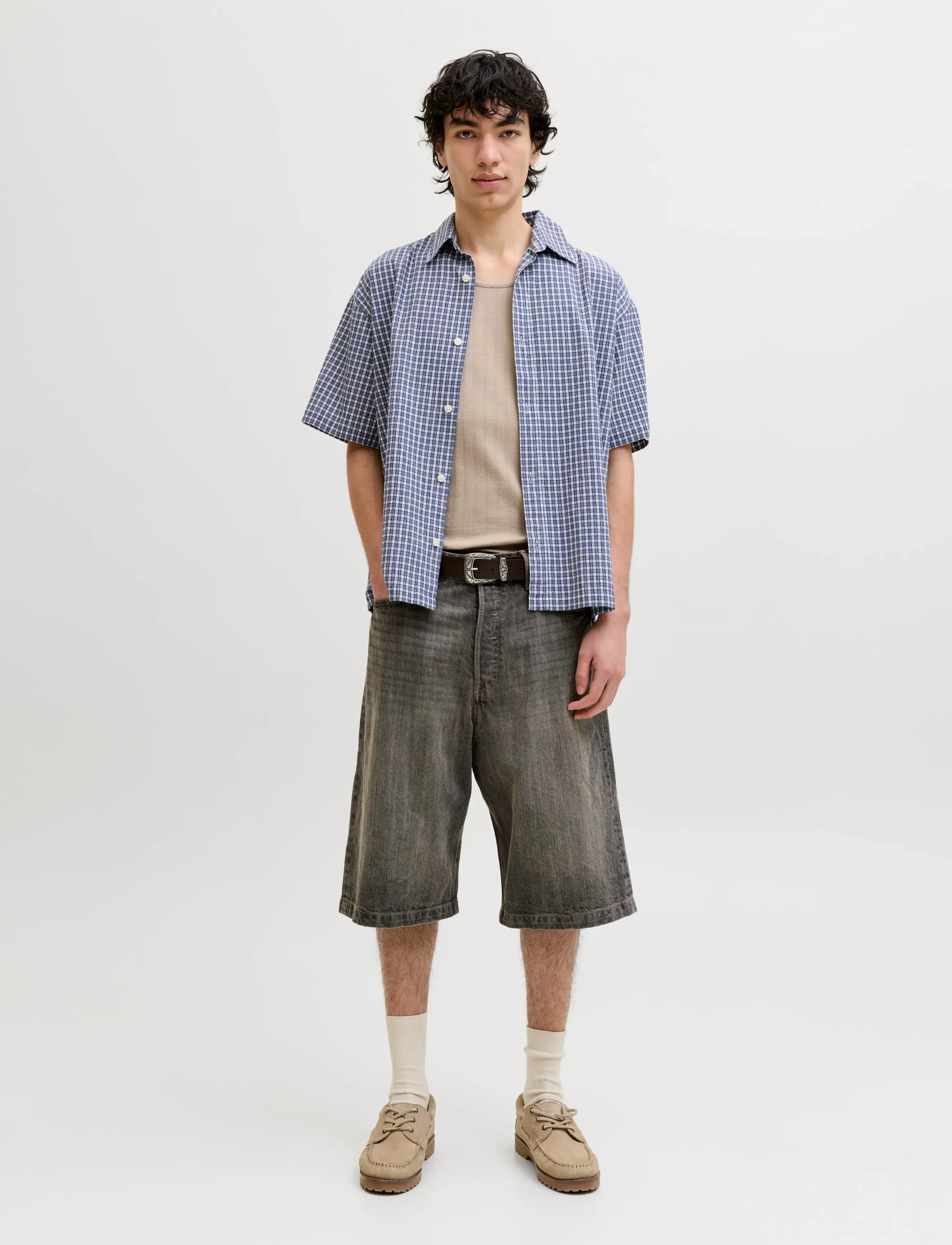 Jack & Jones - JORCOTEDAZUR POINTAL TANK TOP - sleeveless shirts - vintage khaki - 3