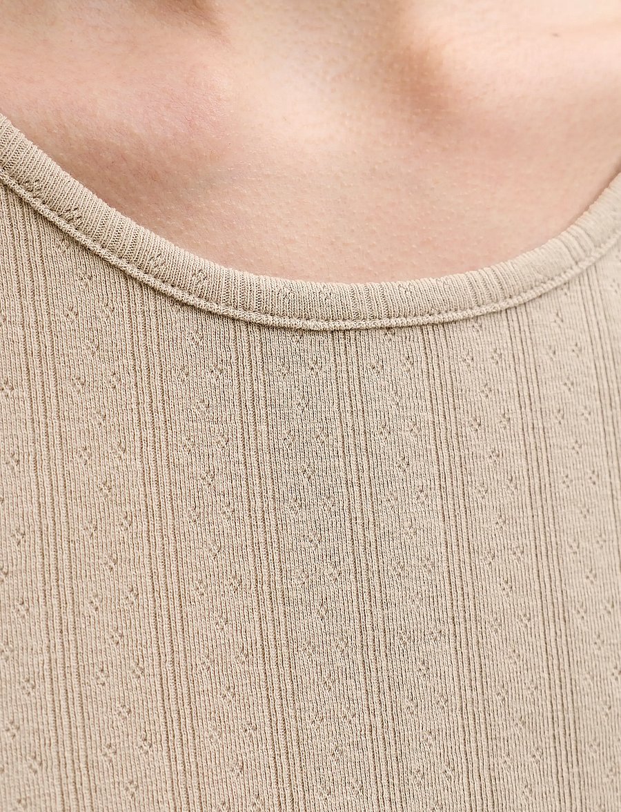 Jack & Jones - JORCOTEDAZUR POINTAL TANK TOP - linnen - vintage khaki - 5