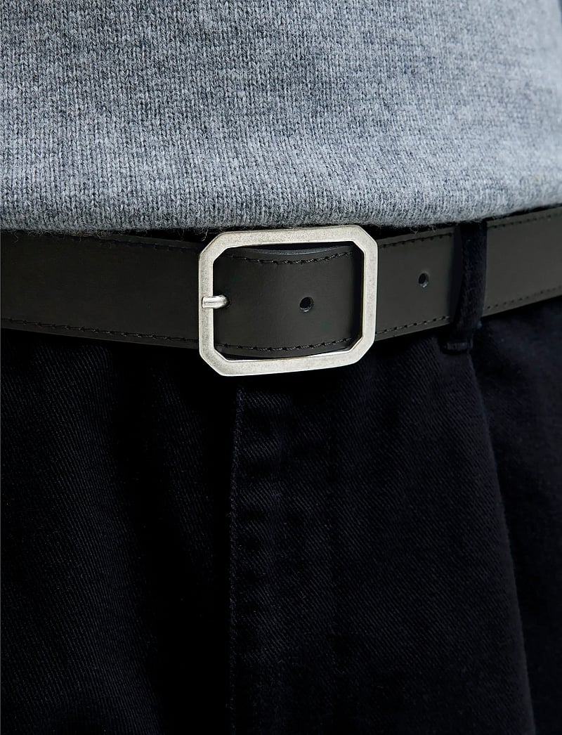 Jack & Jones - JACSQUARE LEATHER BELT STYD AW 25 - klassiska skärp - black - 2