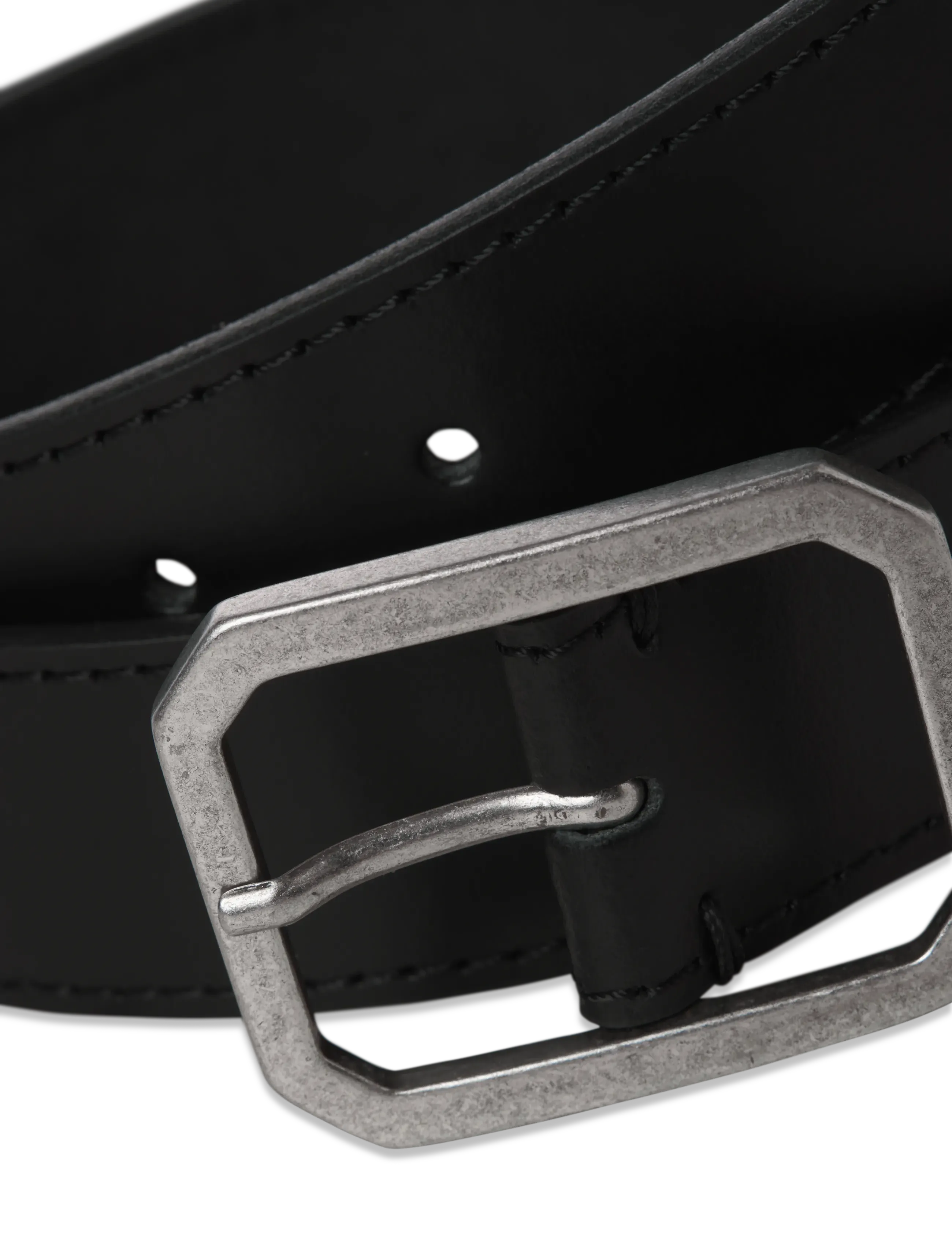 Jack & Jones - JACSQUARE LEATHER BELT STYD AW 25 - black - 3