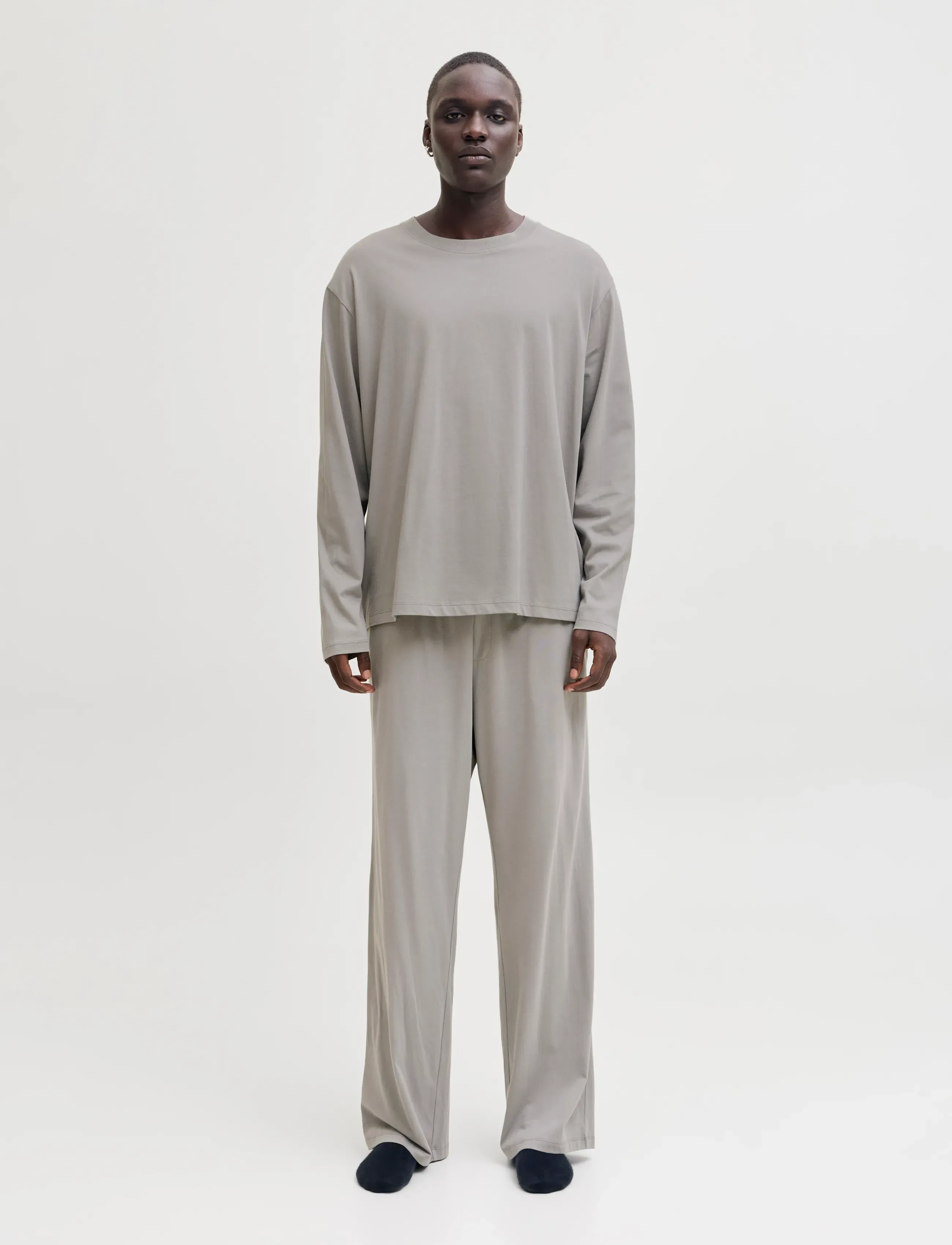 Jack & Jones - JACALFRED LS TEE AND PANTS SET W STYD - gray flannel - 5