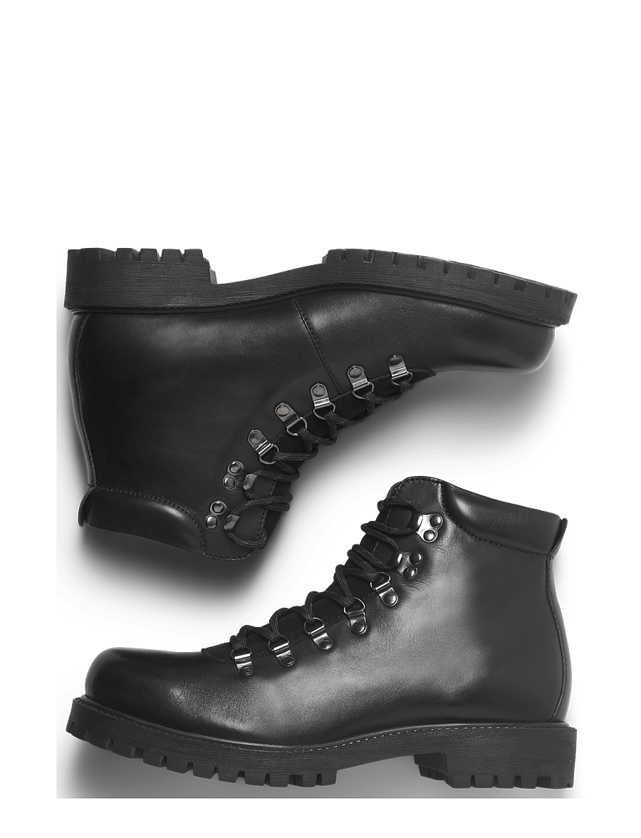 Jack & Jones - JFWDAMIAN LEATHER BOOT STYD LN - schnürstiefel - anthracite - 4
