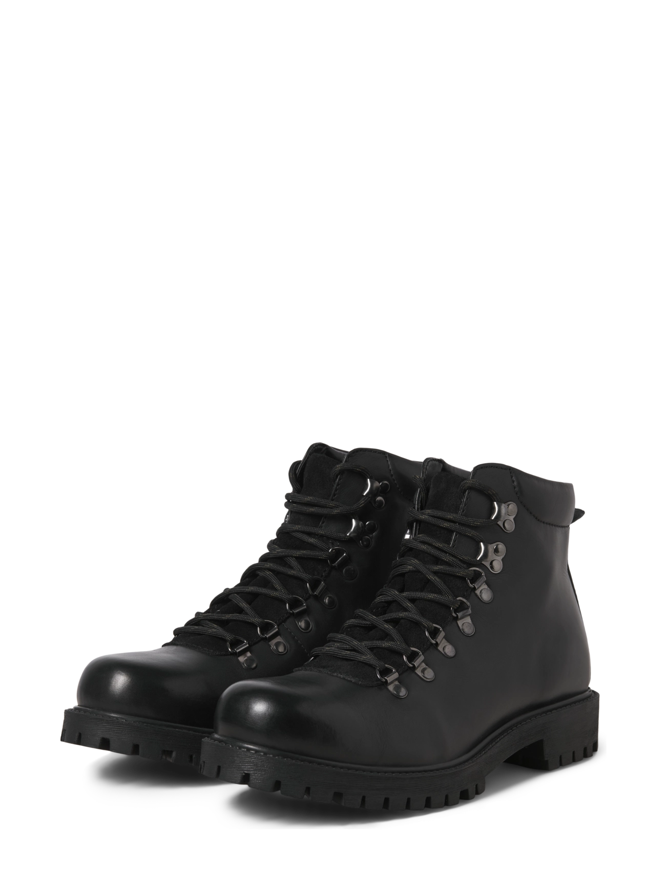 Jack & Jones - JFWDAMIAN LEATHER BOOT STYD LN - autumn savings - anthracite - 5